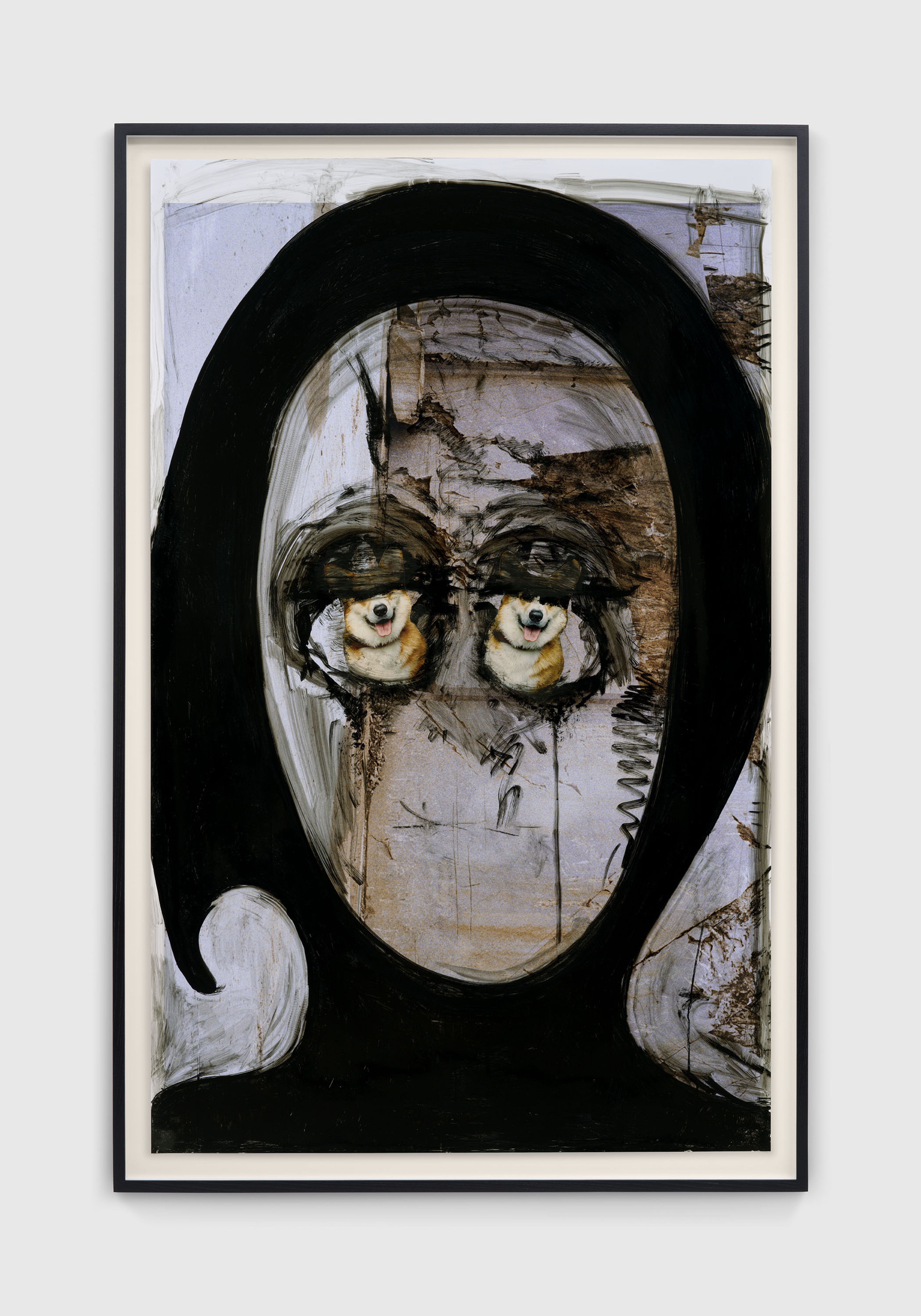 An untitled work on paper by Huma Bhabha, dated 2025.