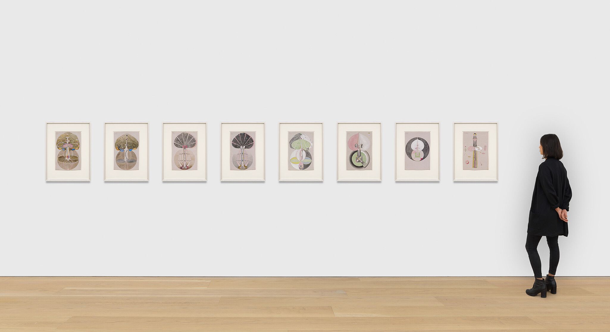 A watercolour from Hilma af Klint's series Tree of Knowledge, dated 1913-1915.