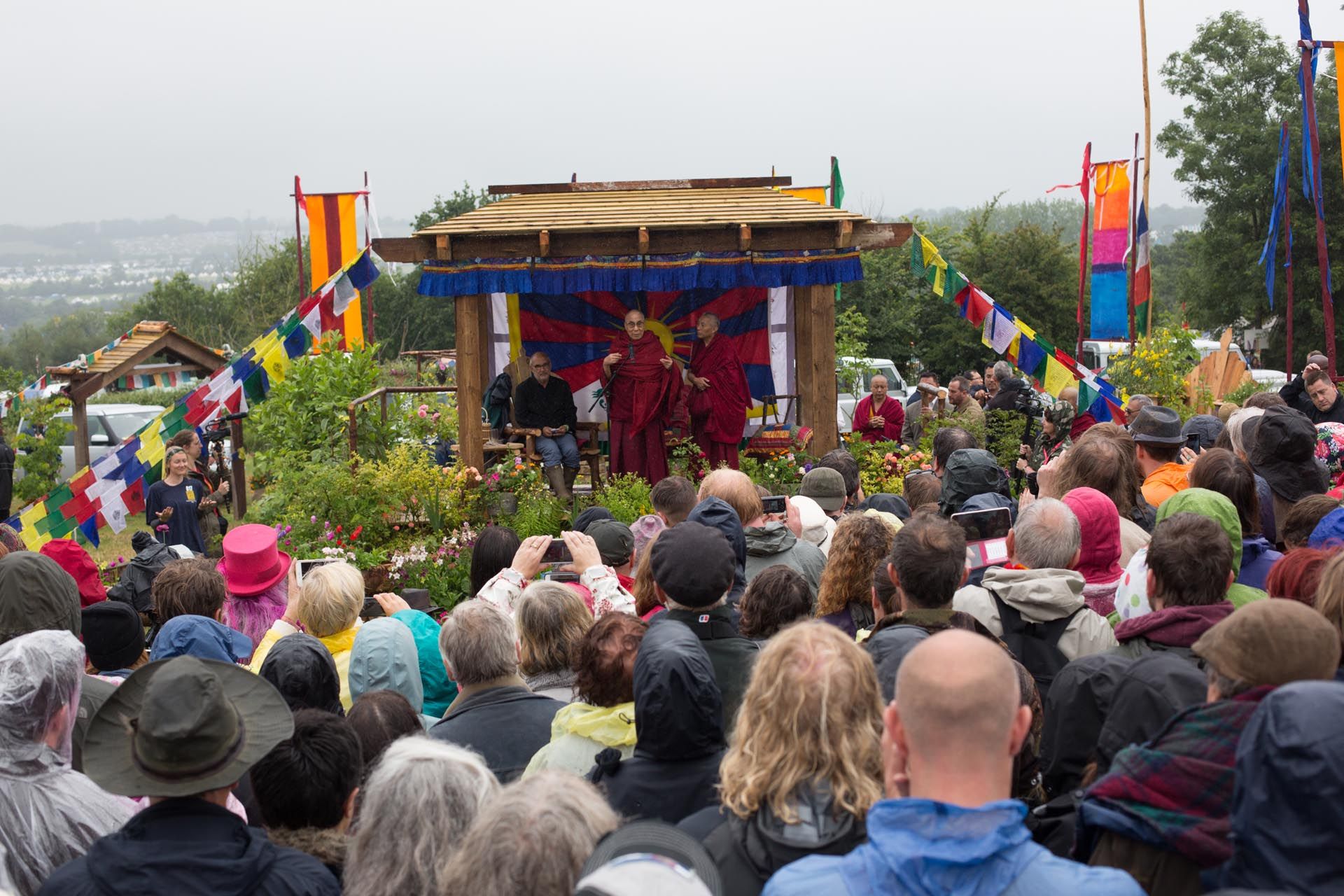 A photograph by Wolfgang Tillmans, titled Dalai Lama, Glastonbury, dated 2015.