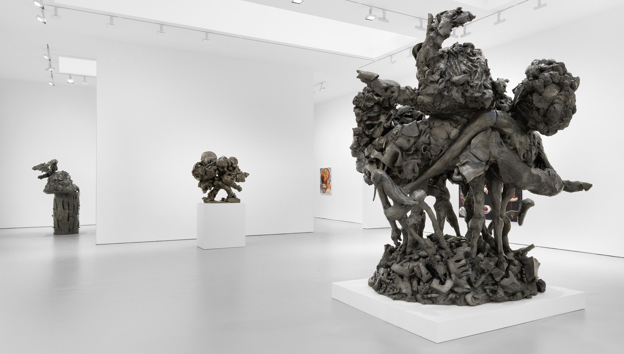 An Installation view of the exhibition Dana Schutz: Jupiter's Lottery at David Zwirner in New York, dated 2023