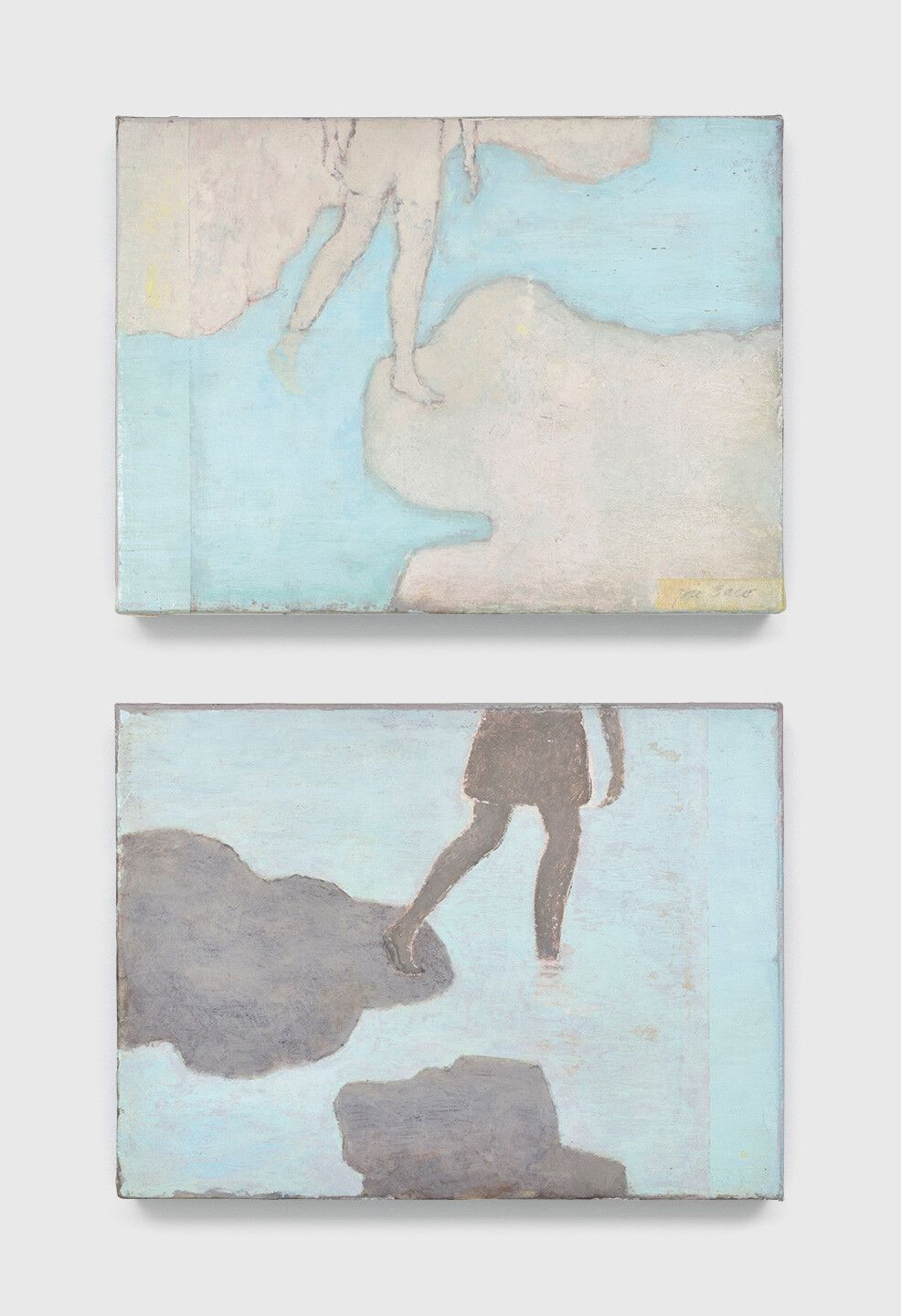 A painting by Francis Alÿs, titled Untitled (Pie Mojado, Pie Seco), dated 2007-2008.