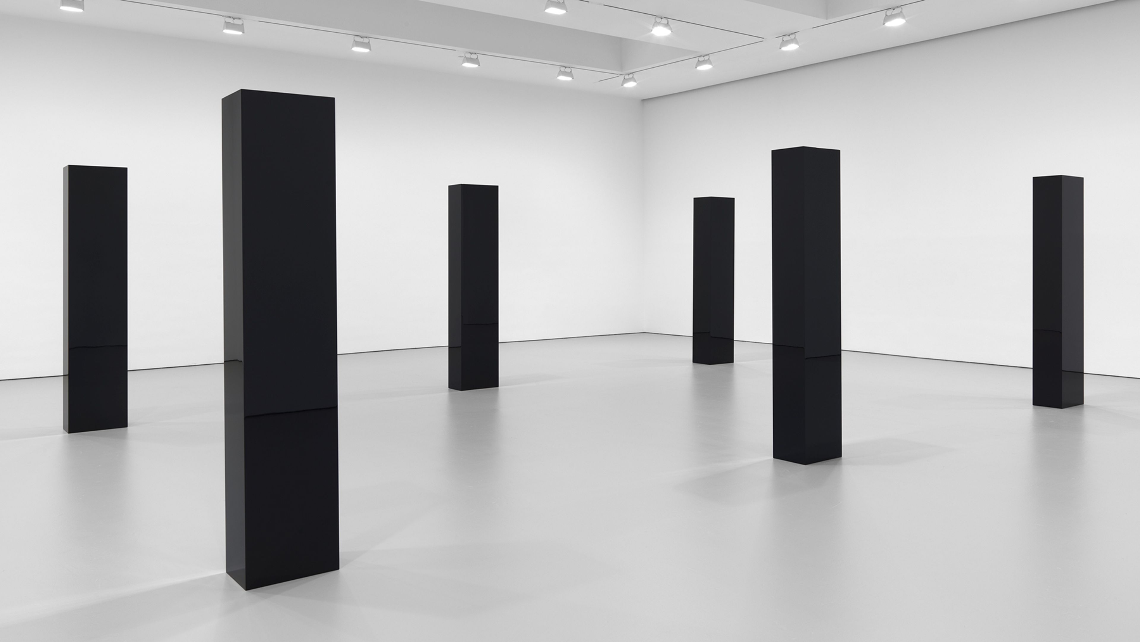 A work by John McCracken, titled Six Columns, dated 2006.