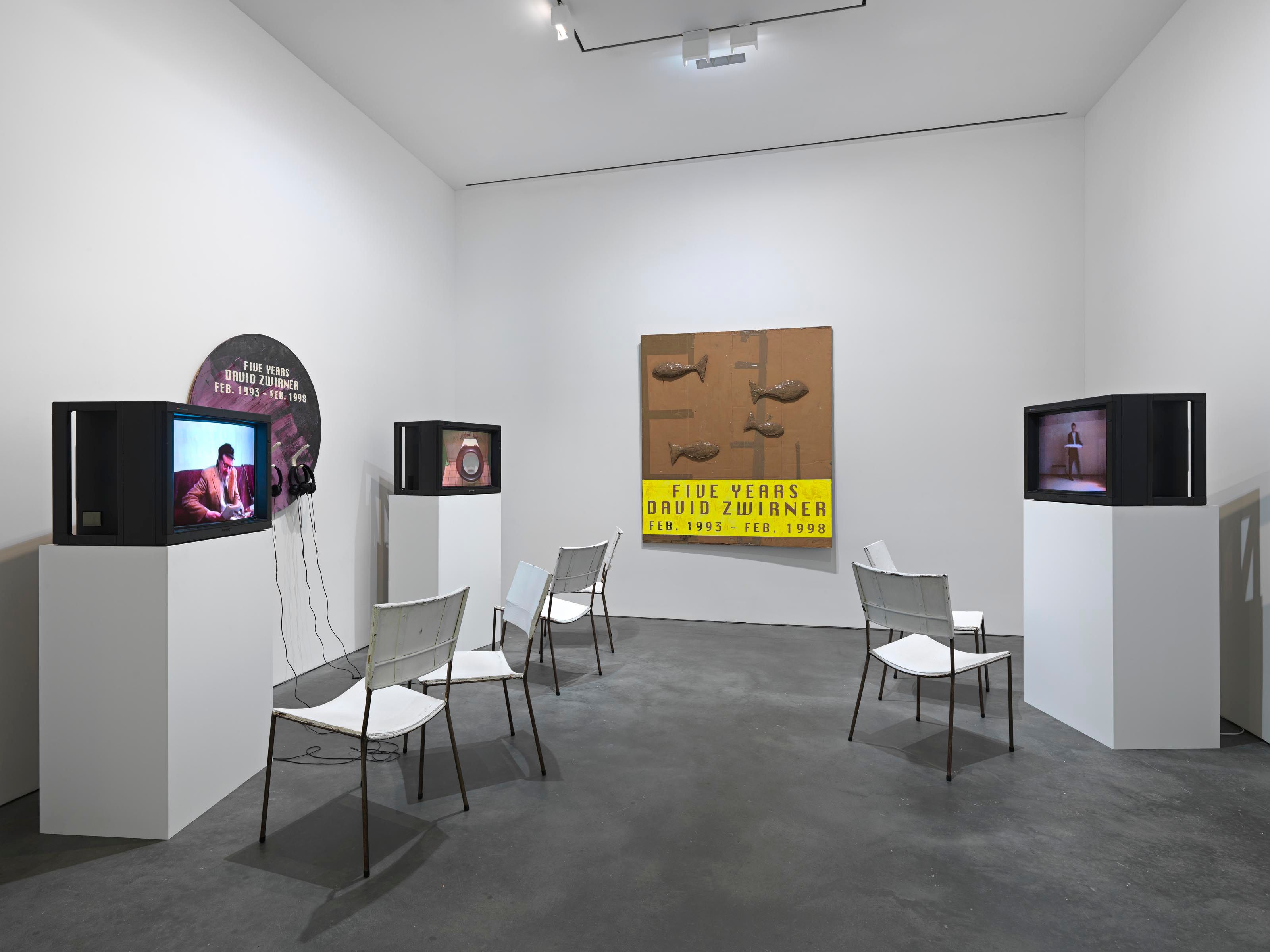 An installation view of the exhibition Franz West, at David Zwirner New York, dated 2014.