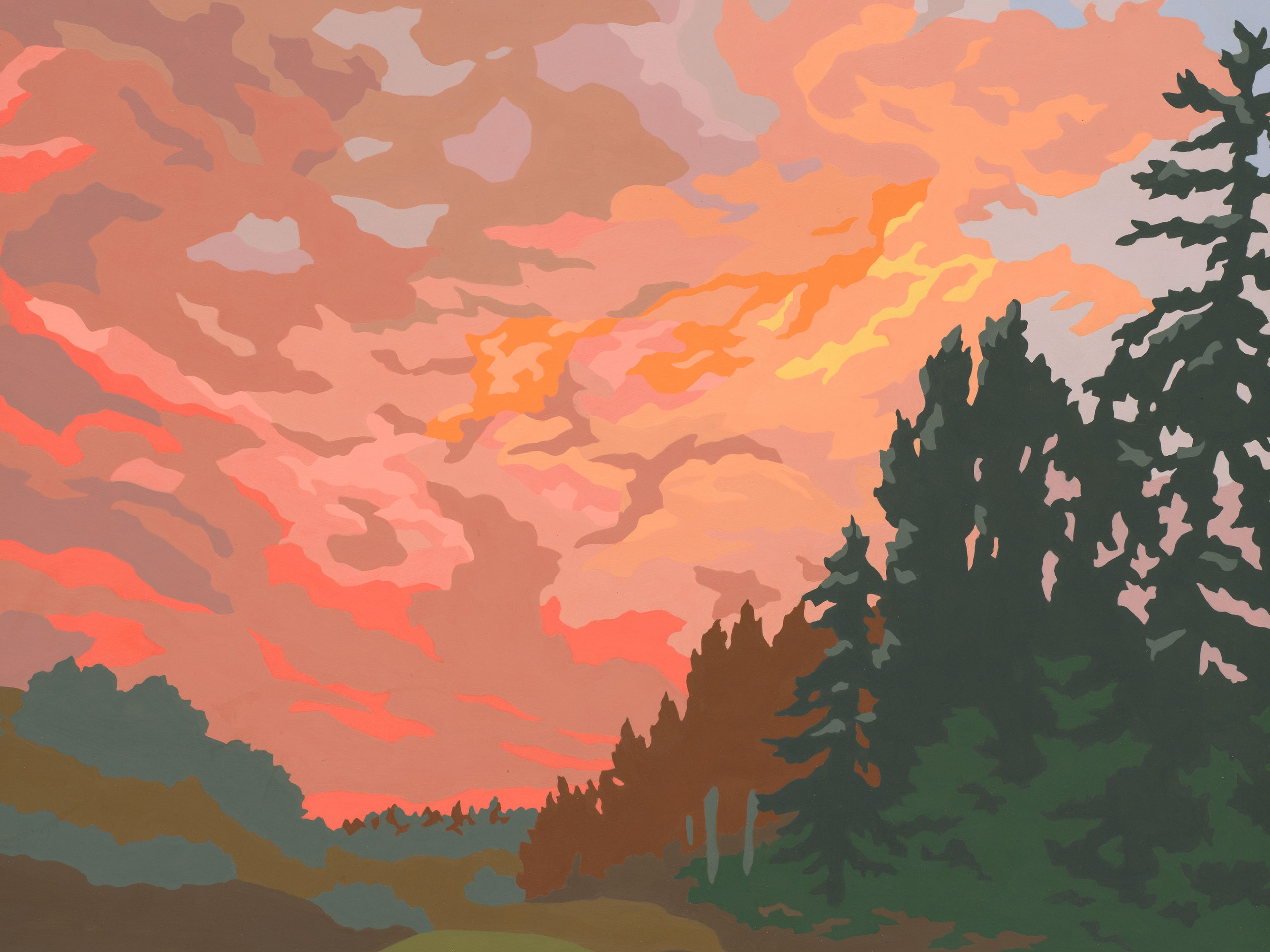 A detail from a mixed media work by Elisheva Biernoff, titled Road Not Taken, dated 2024.