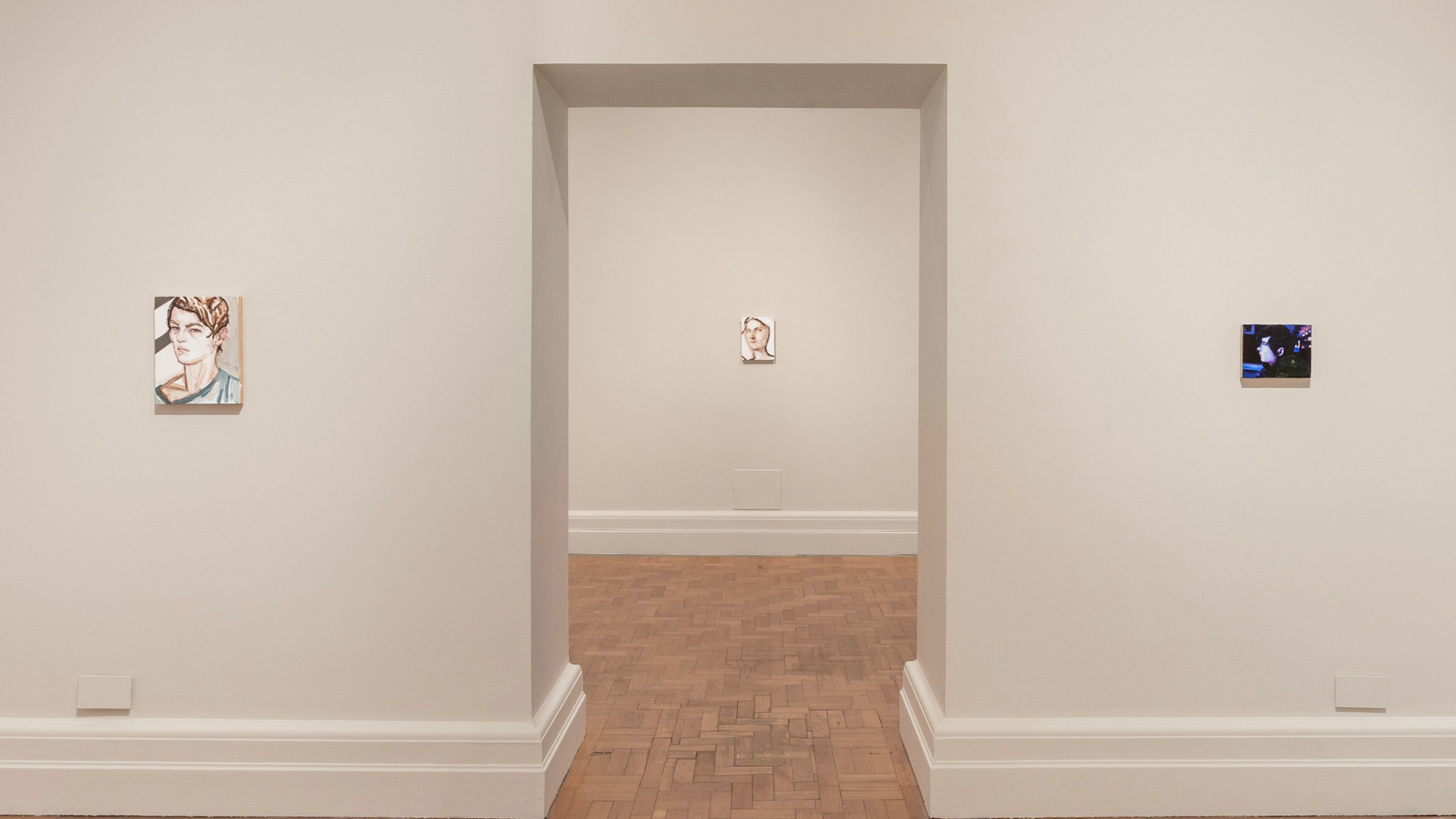 Installation view, Elizabeth Peyton: Aire and Angels, National Portrait Gallery, London, October 3, 2019–January 5, 2020. Photo © National Portrait Gallery, London