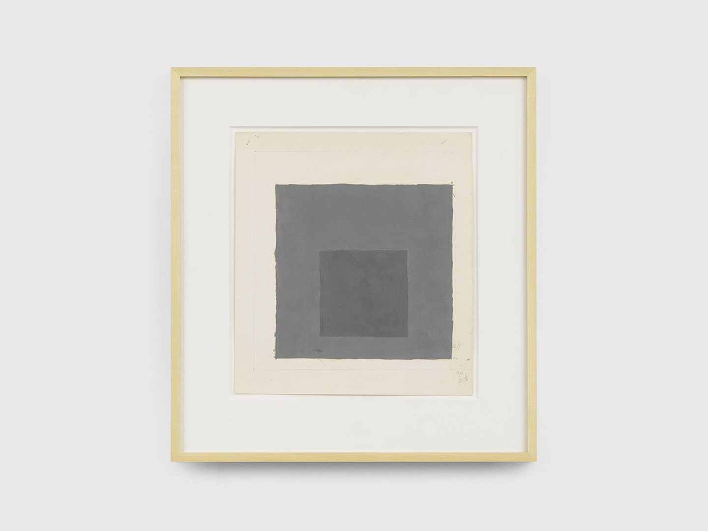 A mixed media work on paper by Josef Albers, titled Color study (Homage to the Square), undated.