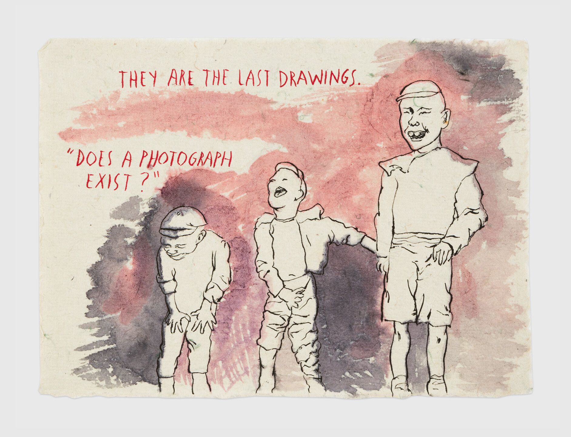 An ink drawing by Raymond Pettibon titled No Title (They are the...), dated 1998