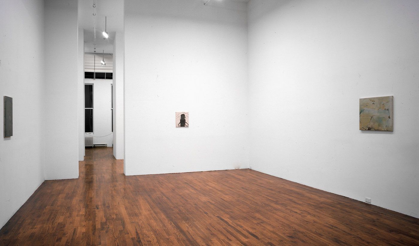 An installation view of the exhibition Luc Tuymans: Superstition, at David Zwirner New York, dated 1995.