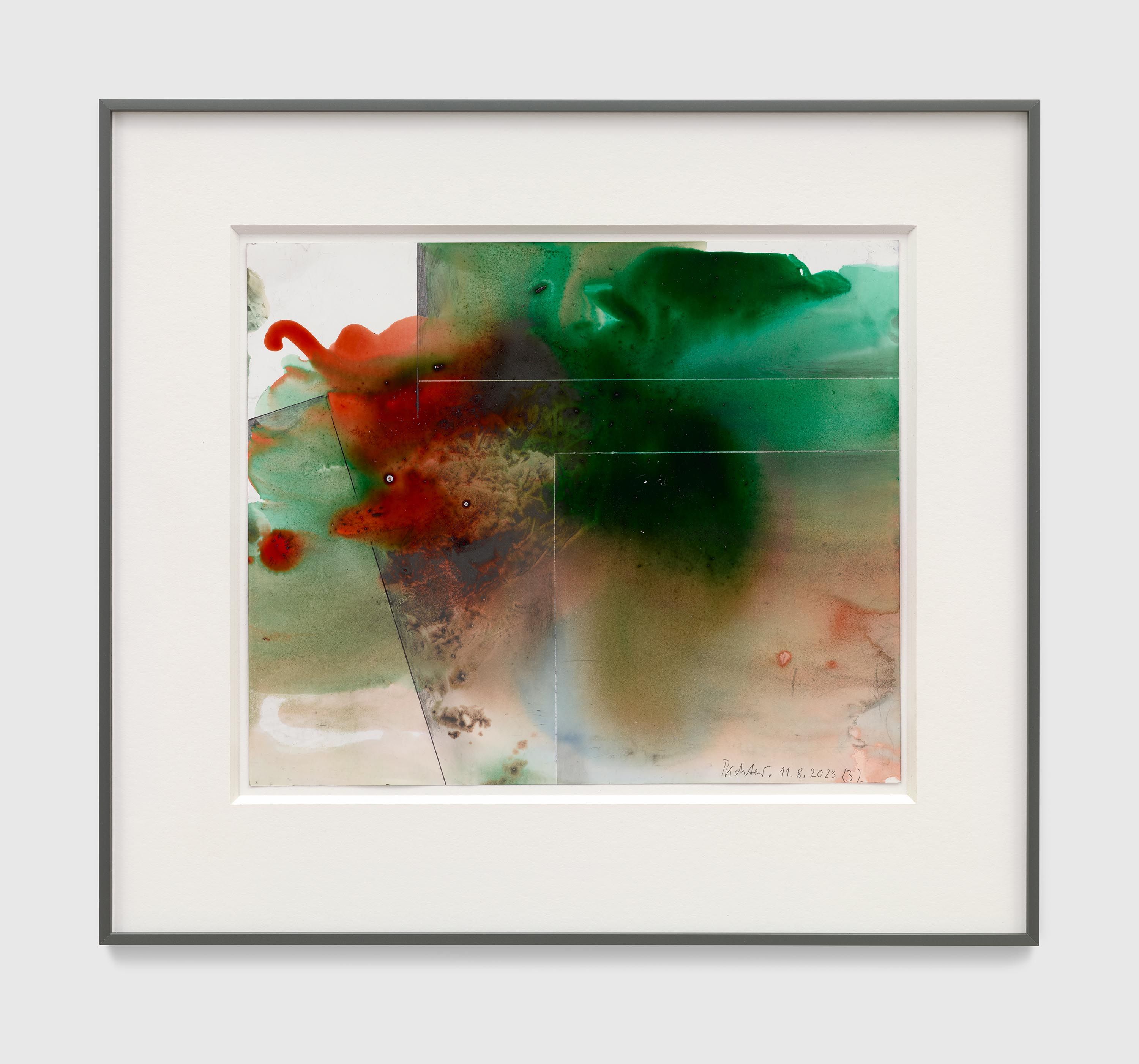 A drawing by Gerhard Richter, titled 11.8.2023 (3), dated 2023.