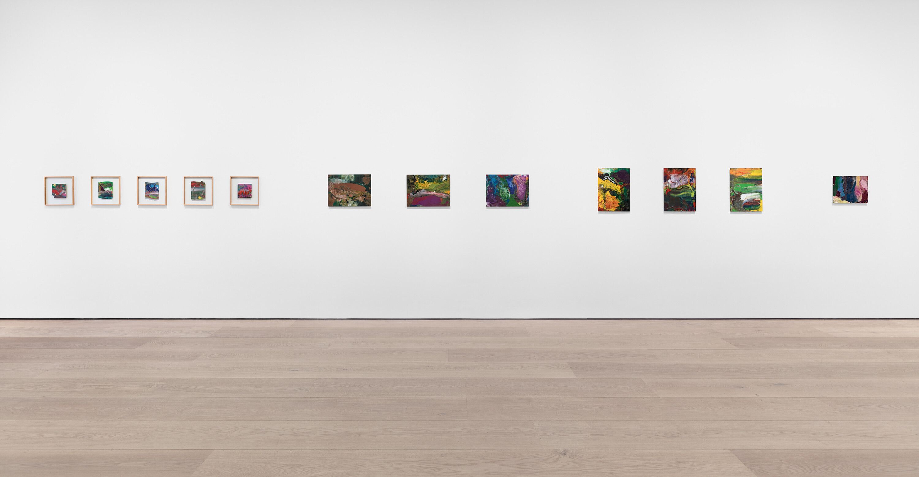 An installation view of an exhibition titled Gerhard Richter, at David Zwirner, London, in 2024.