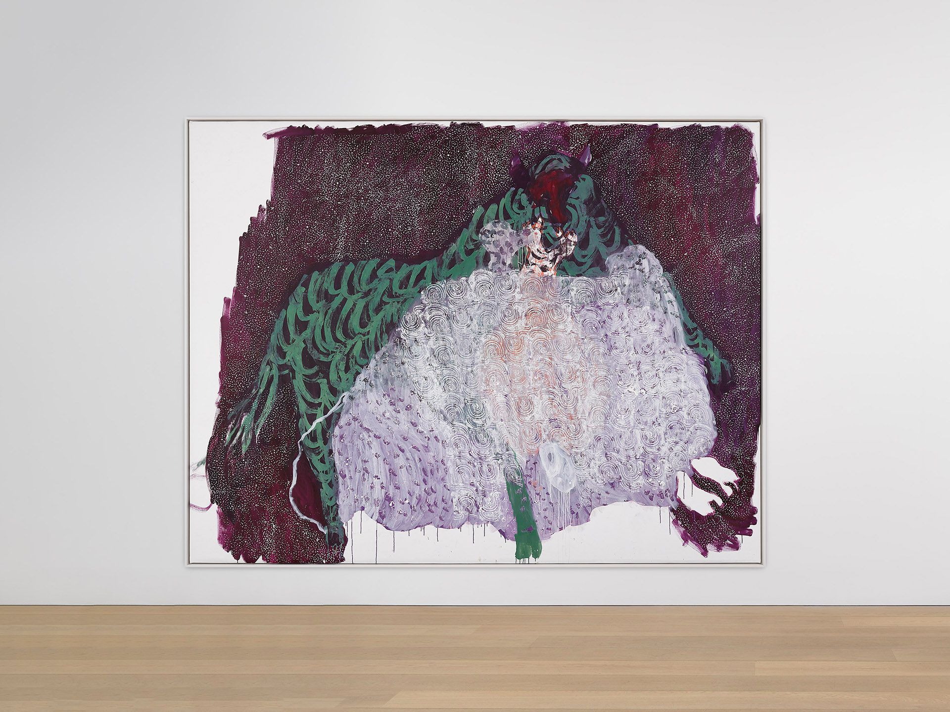 A painting by Portia Zvavahera, titled This is where I travelled [1], dated 2020.