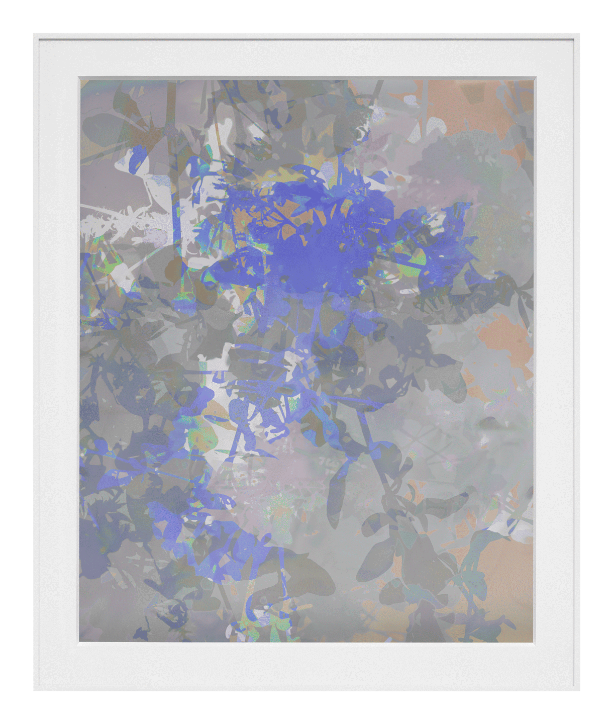 A chromogenic print mounted on Dibond aluminum by James Welling, titled 009, dated 2017.