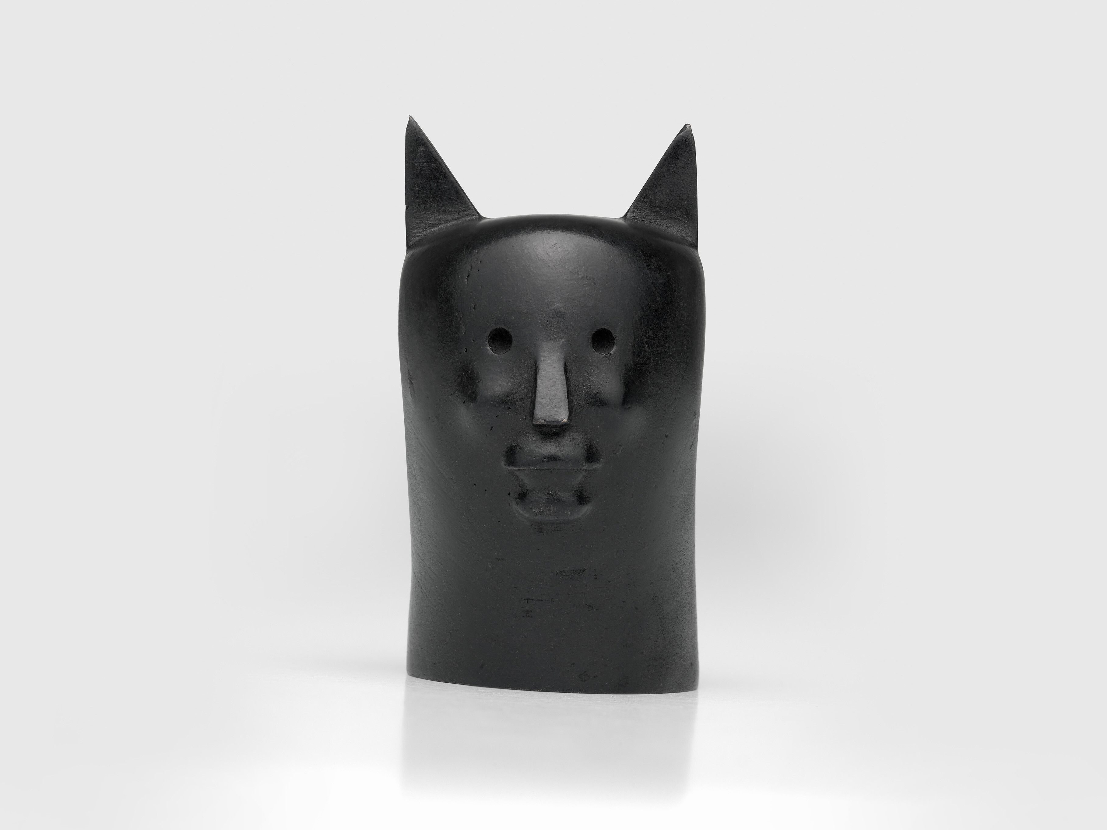 A sculpture by Nicolas Party, titled Cat's Head, dated 2017.
