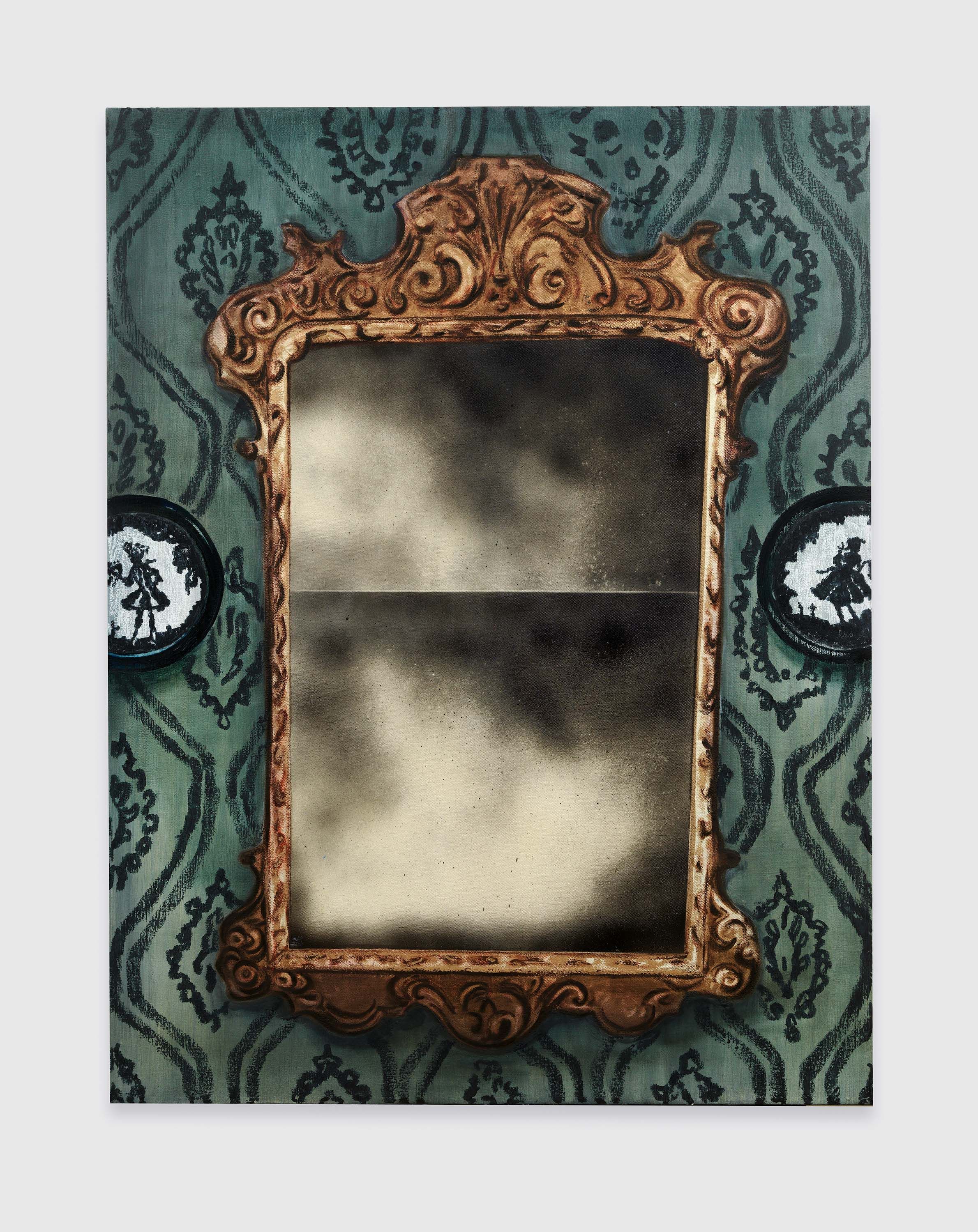 A painting by Mamma Andersson, titled Speculi Oculo III, dated 2023.