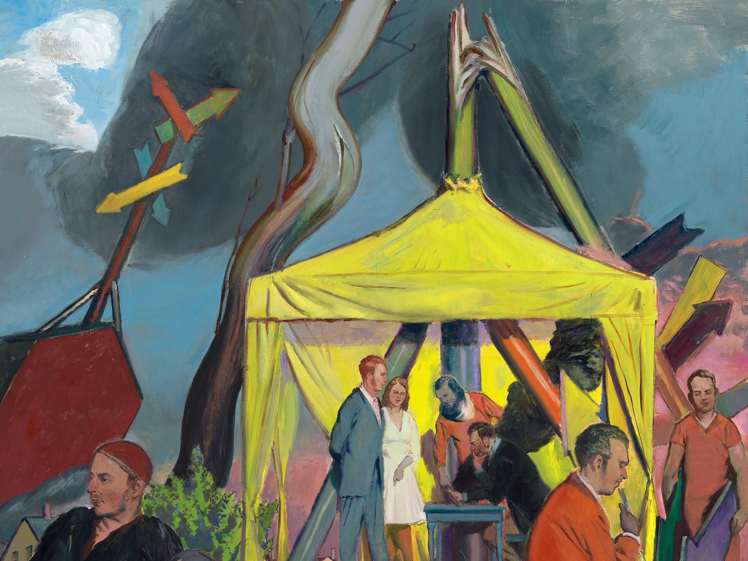 Detail from Neo Rauch, Der Zwiespalt, dated 2021