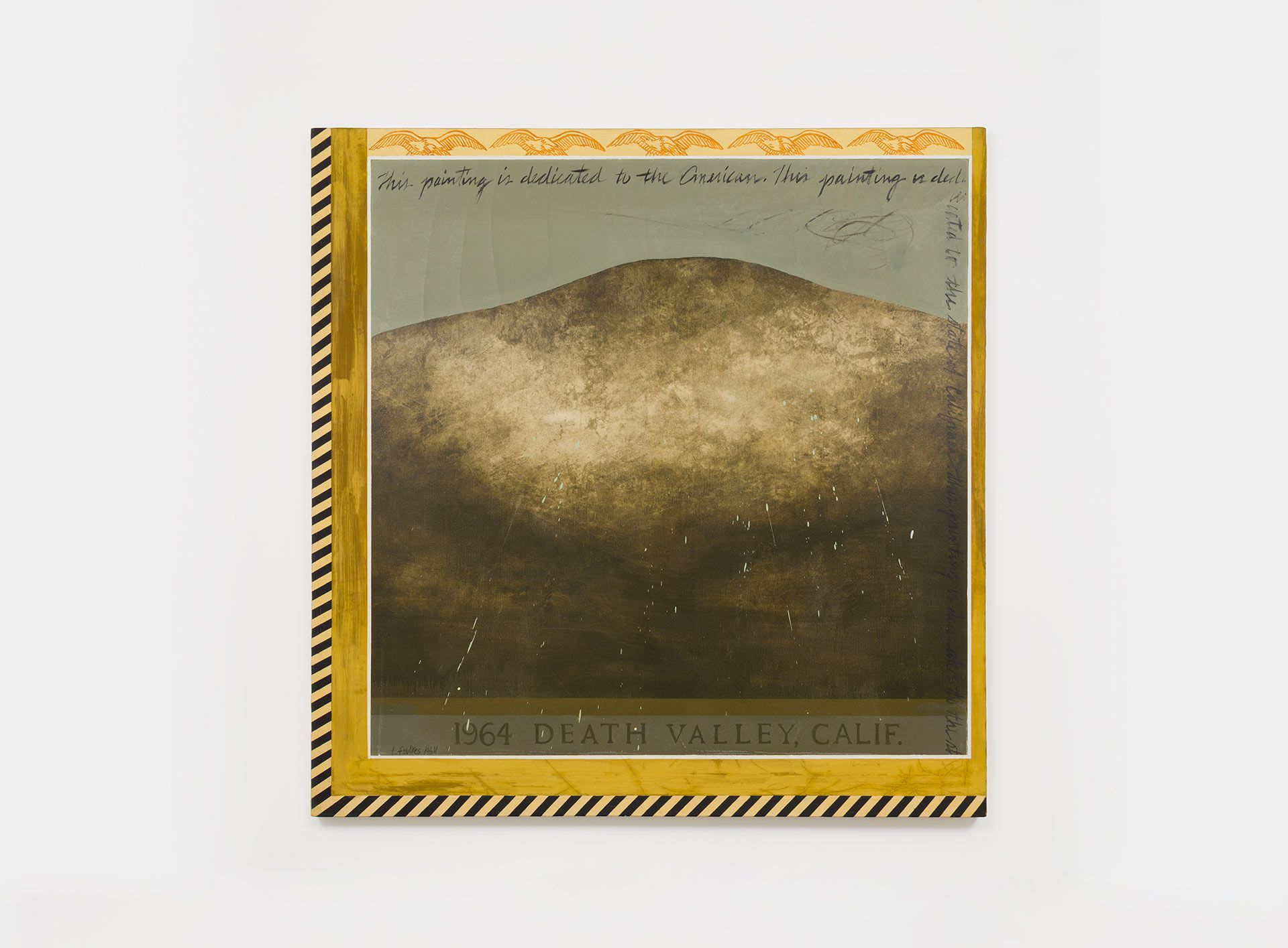 A drawing by Llyn Foulkes, titled Death Valley. Calif., dated 1964.