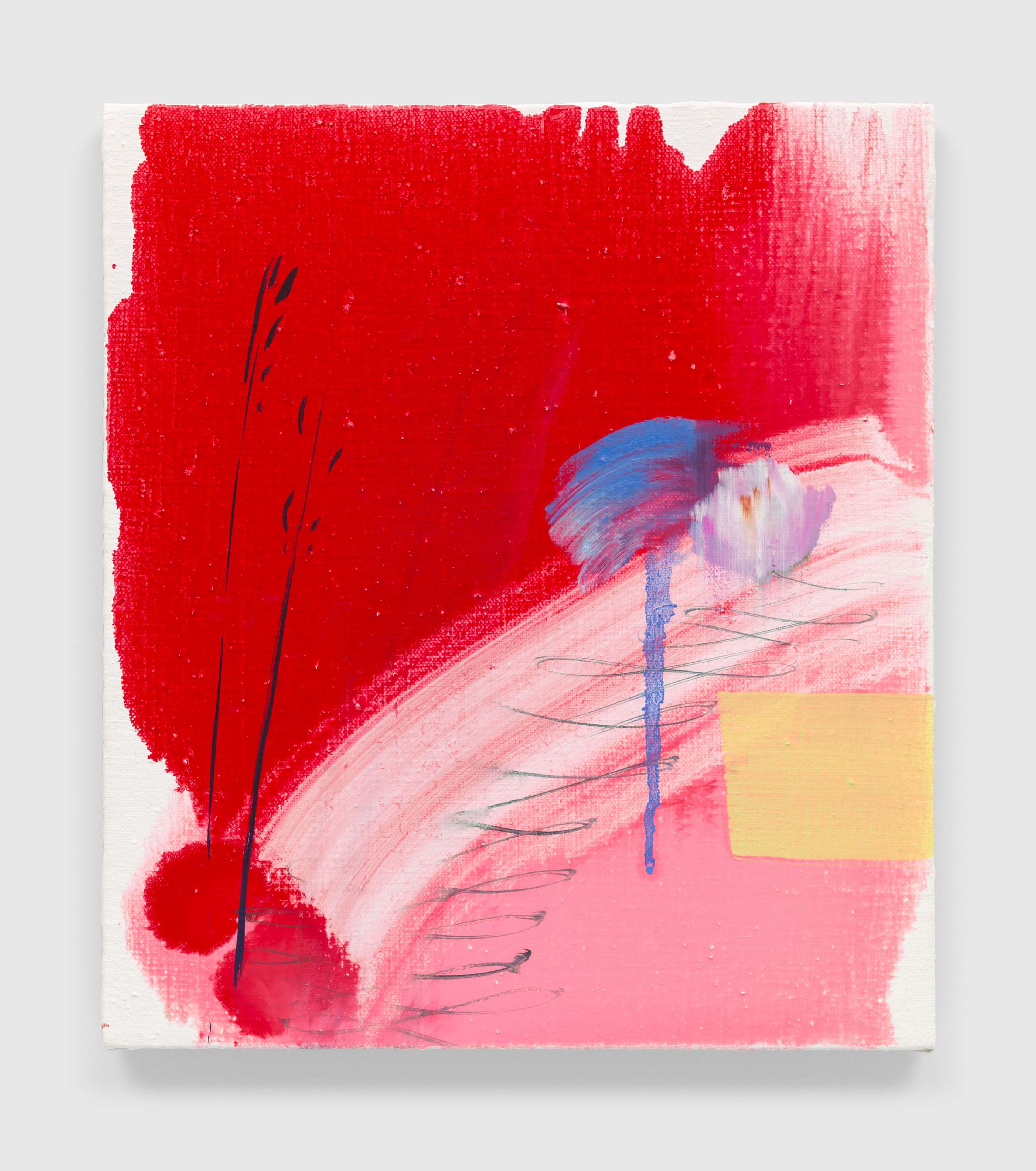 A painting by Emma McIntyre, titled Red, she said, dated 2023.