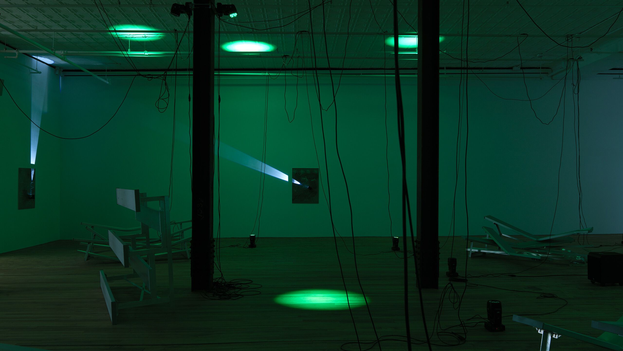 Installation view of the exhibition, Nikita Gale: END OF SUBJECT, at 52 Walker in New York, dated 2022.