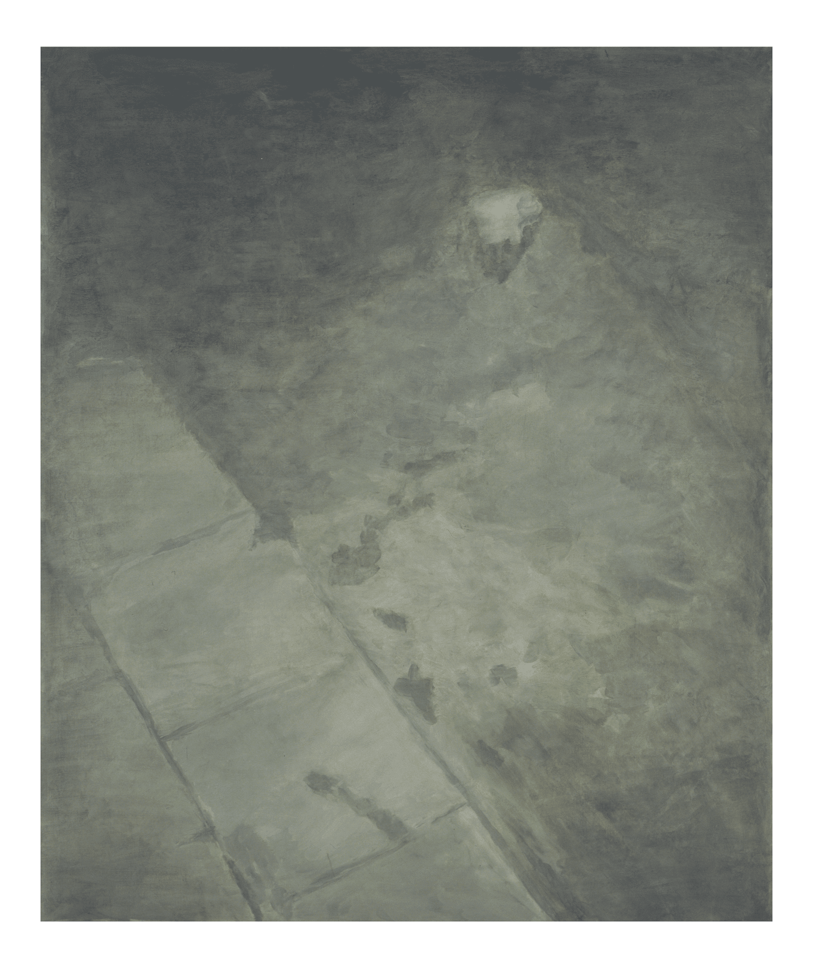 A painting by Luc Tuymans, titled Dirt Road, dated 2003.