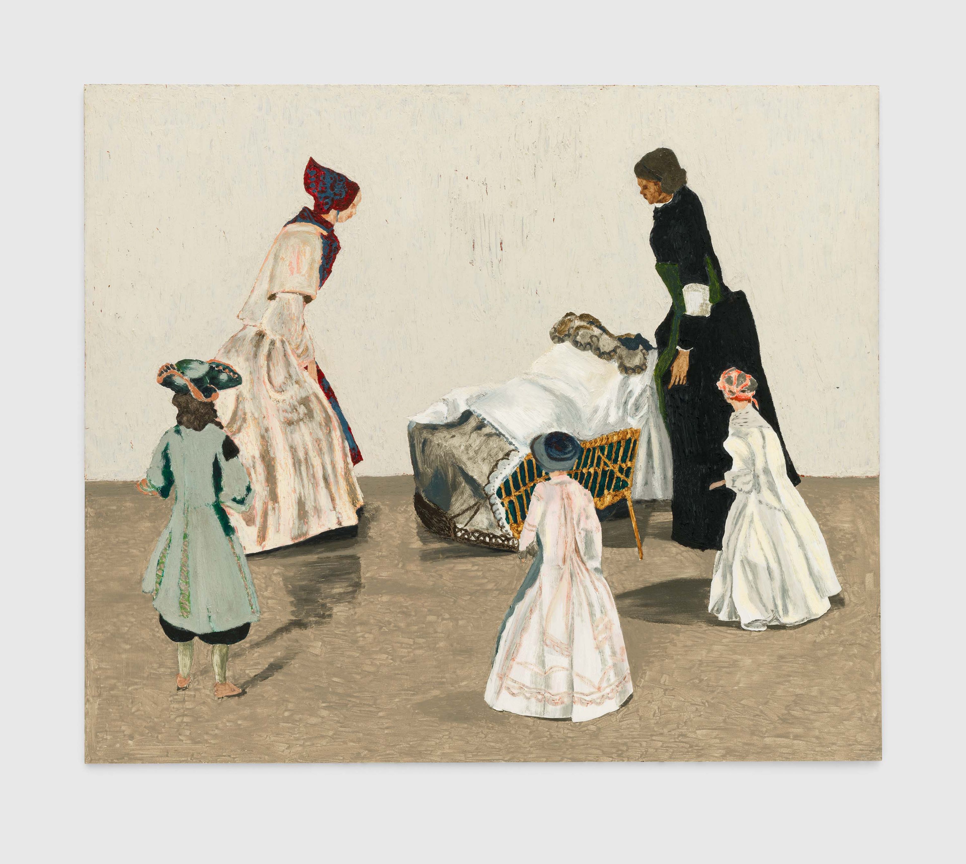 A painting by Mamma Andersson, titled Crib, dated 2014.