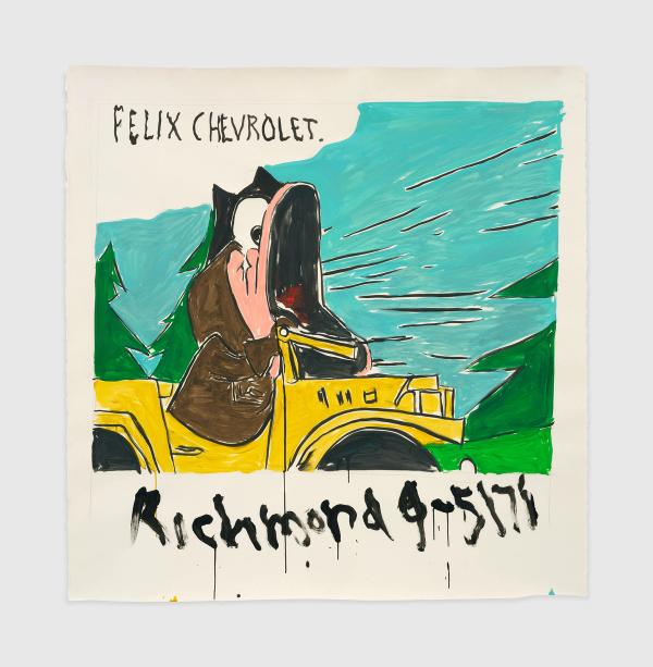 Raymond Pettibon — No Title (Felix chevrolet. Richmond...)