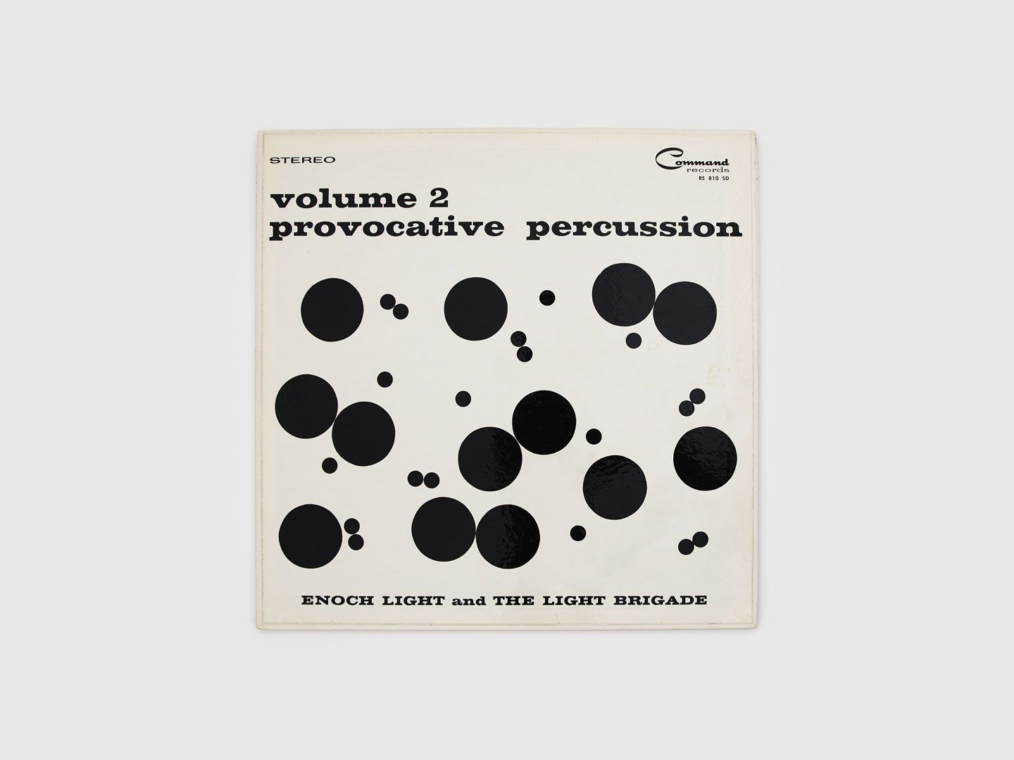 An offset printed record album jacket by Josef Albers. Album titled Provocative Percussion, Volume 2, dated 1959.