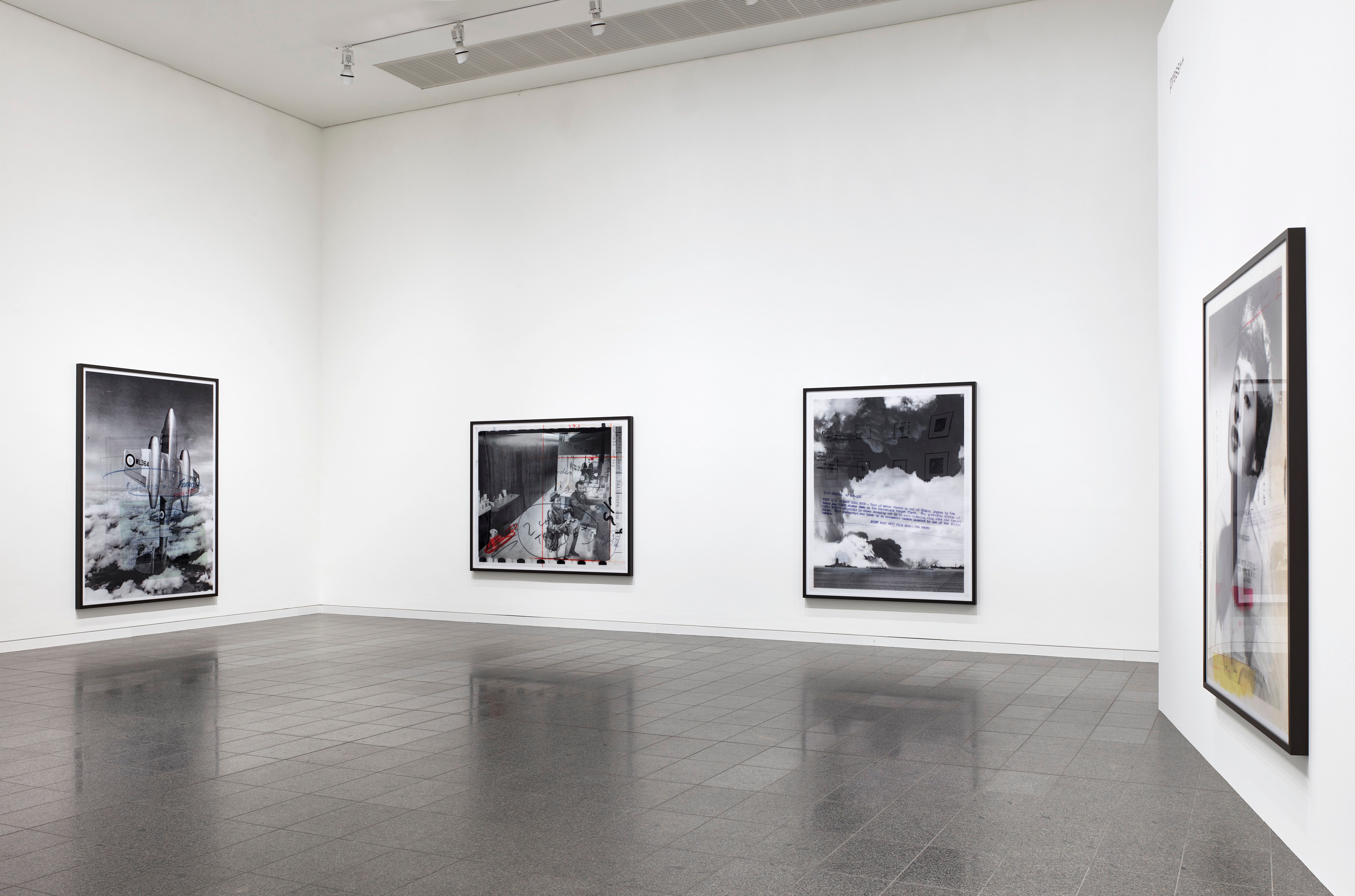 An installation view featuring works by Thomas Ruff, dated 2020