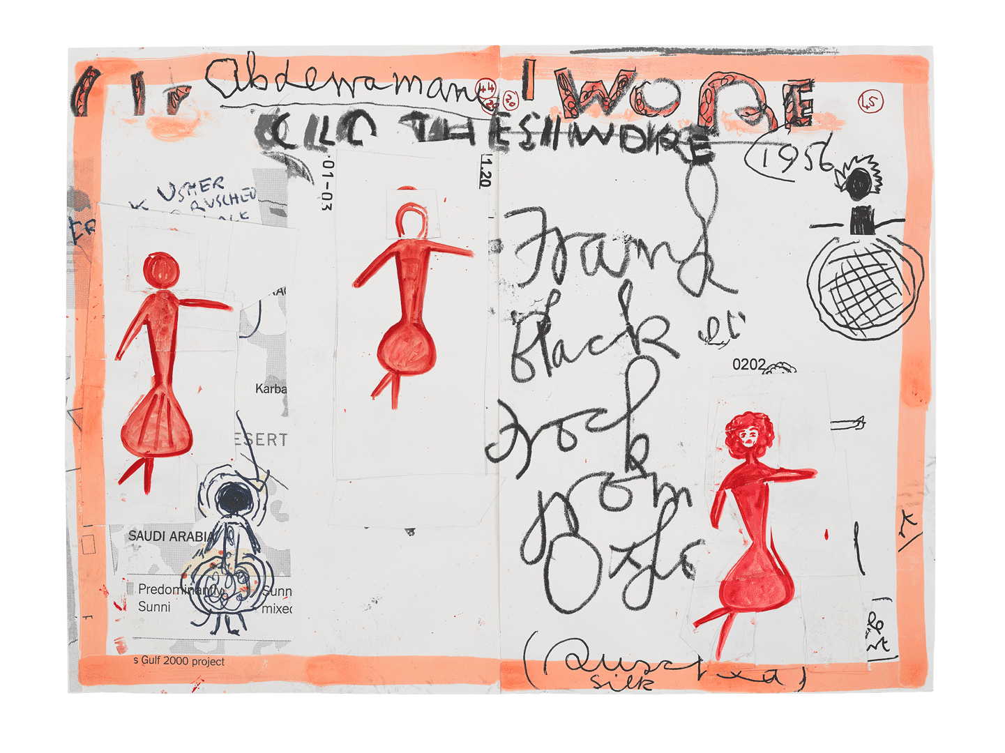 A print by Rose Wylie, titled Clothes I Wore #20, dated 2019