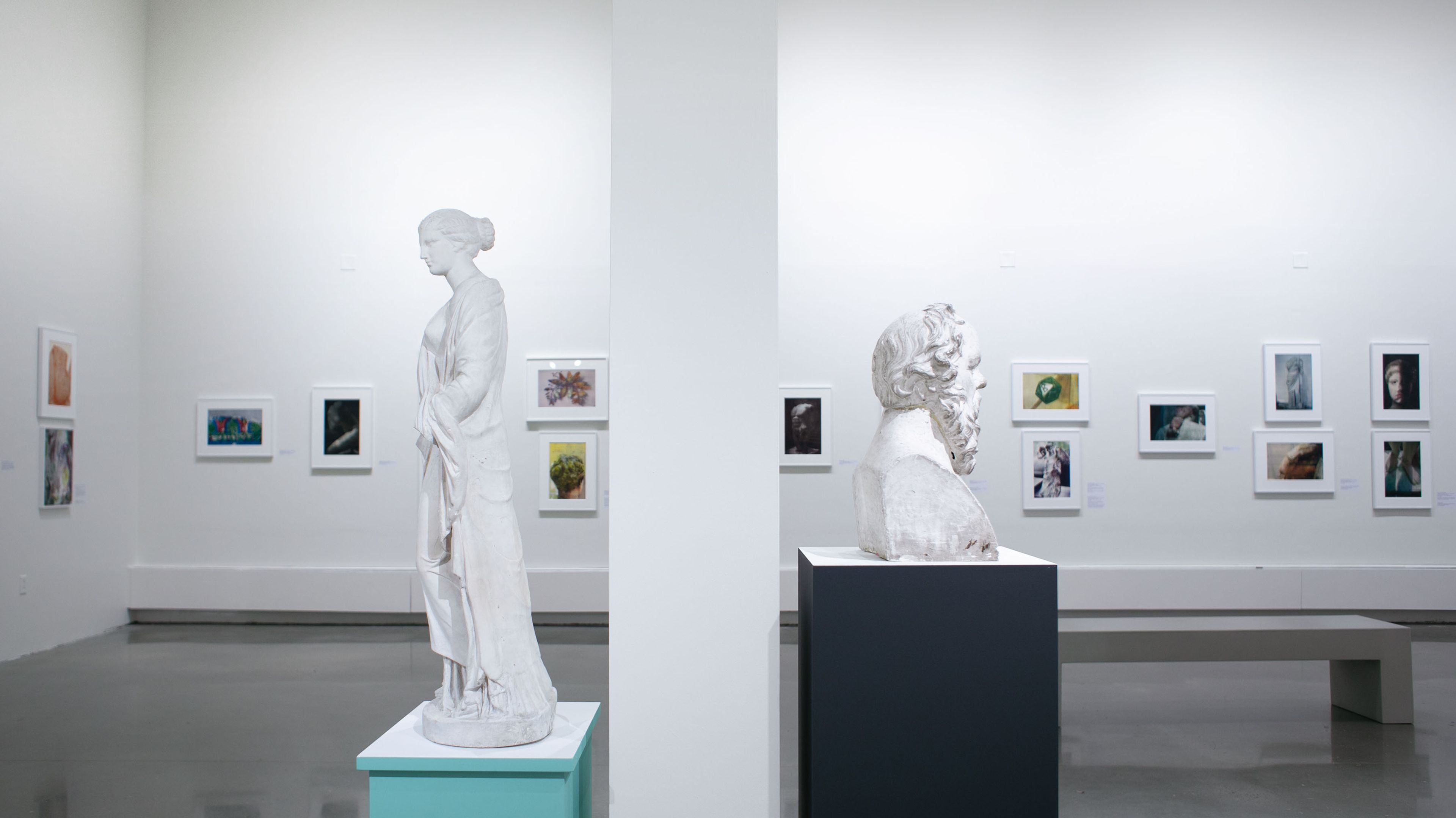 Installation view of the exhibition James Welling: Cento, at Fairfield University Art Museum located in Fairfield, Connecticut, United States, dated 2026.