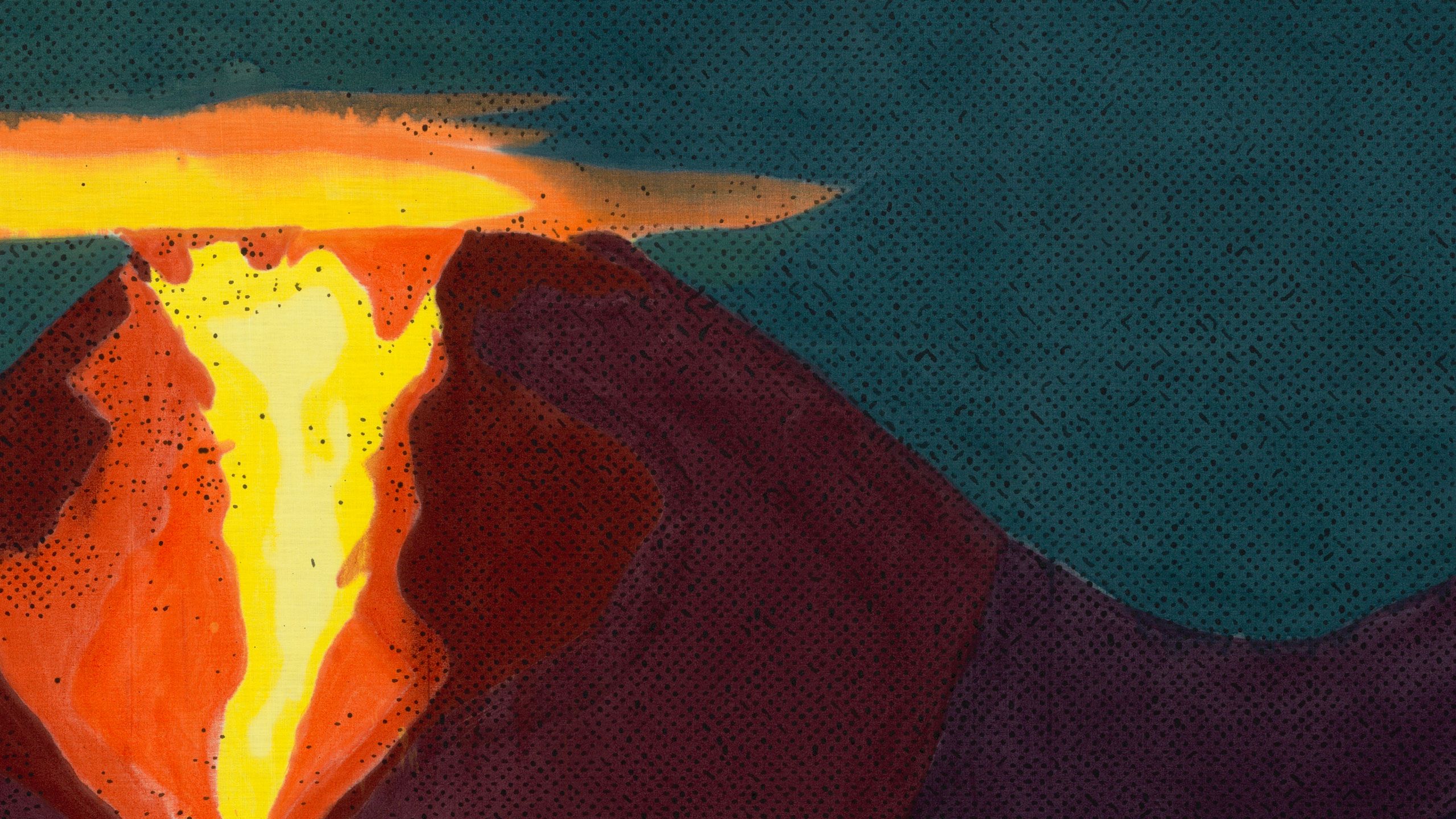 Nate Lowman, Stratovolcano (Merapi), 2021 (detail)