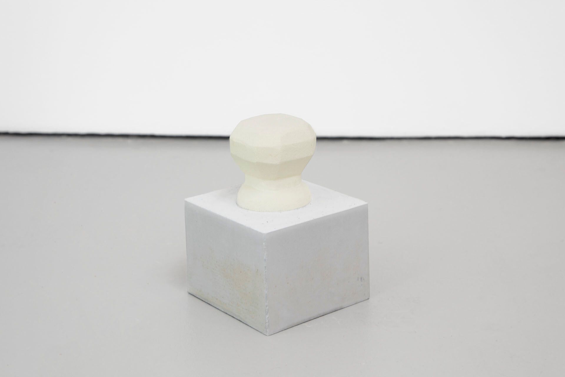 A sculpture by Gordon Hall, titled Handle (III), dated 2018.