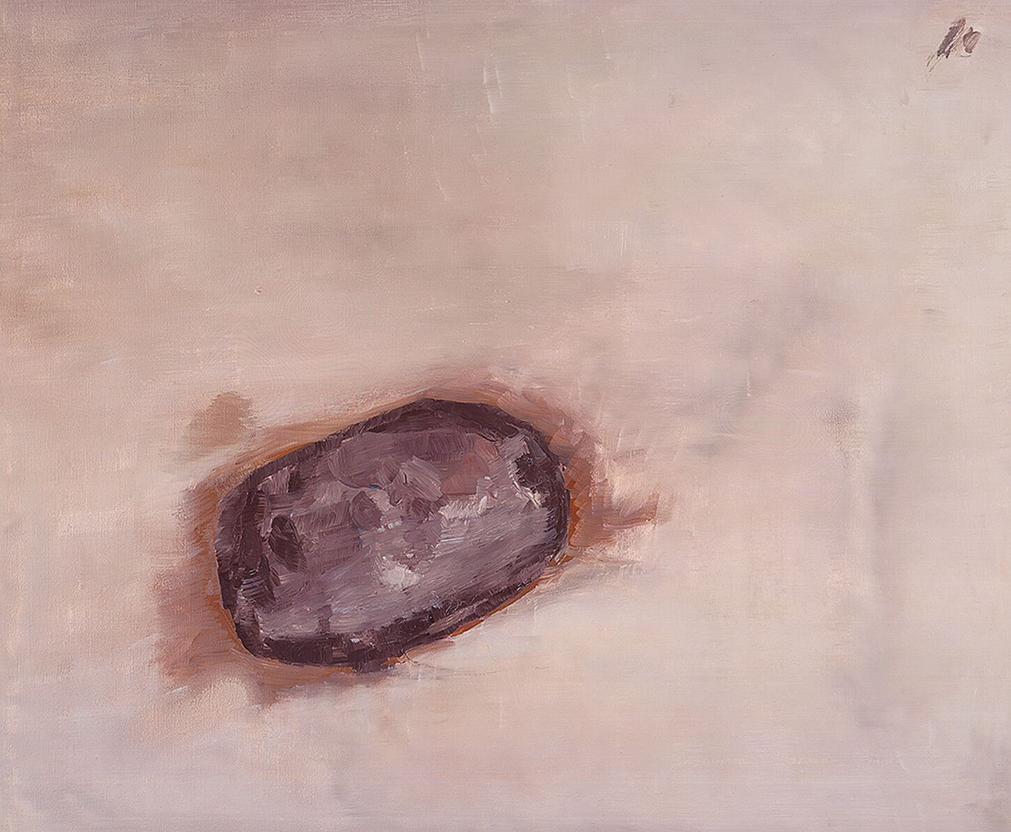 A detail of an artwork by Luc Tuymans, called Der diagnostische Blick X, dated 1992. Private Collection