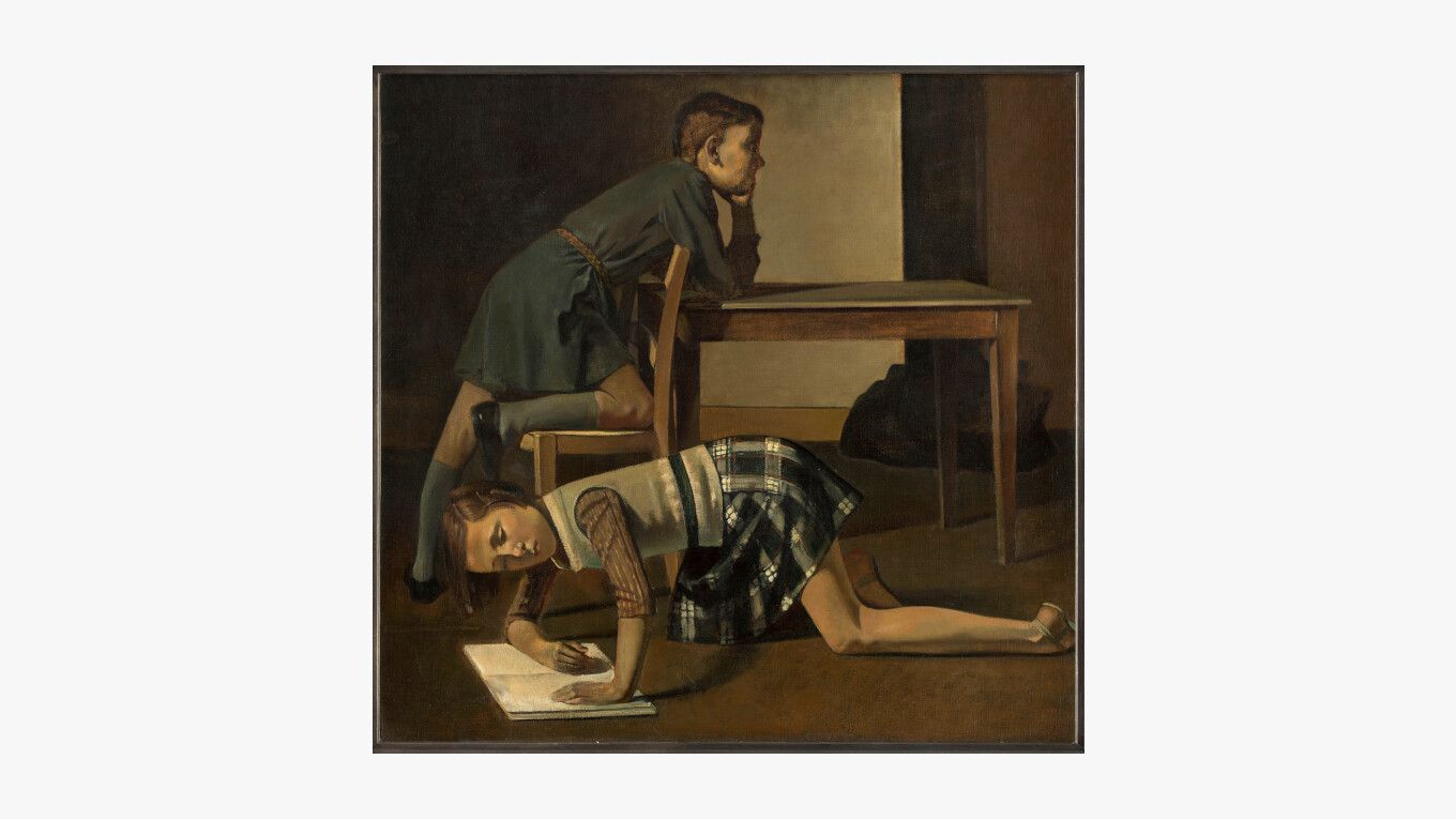 A painting by Balthus, titled The Blanchard Children, dated 1937