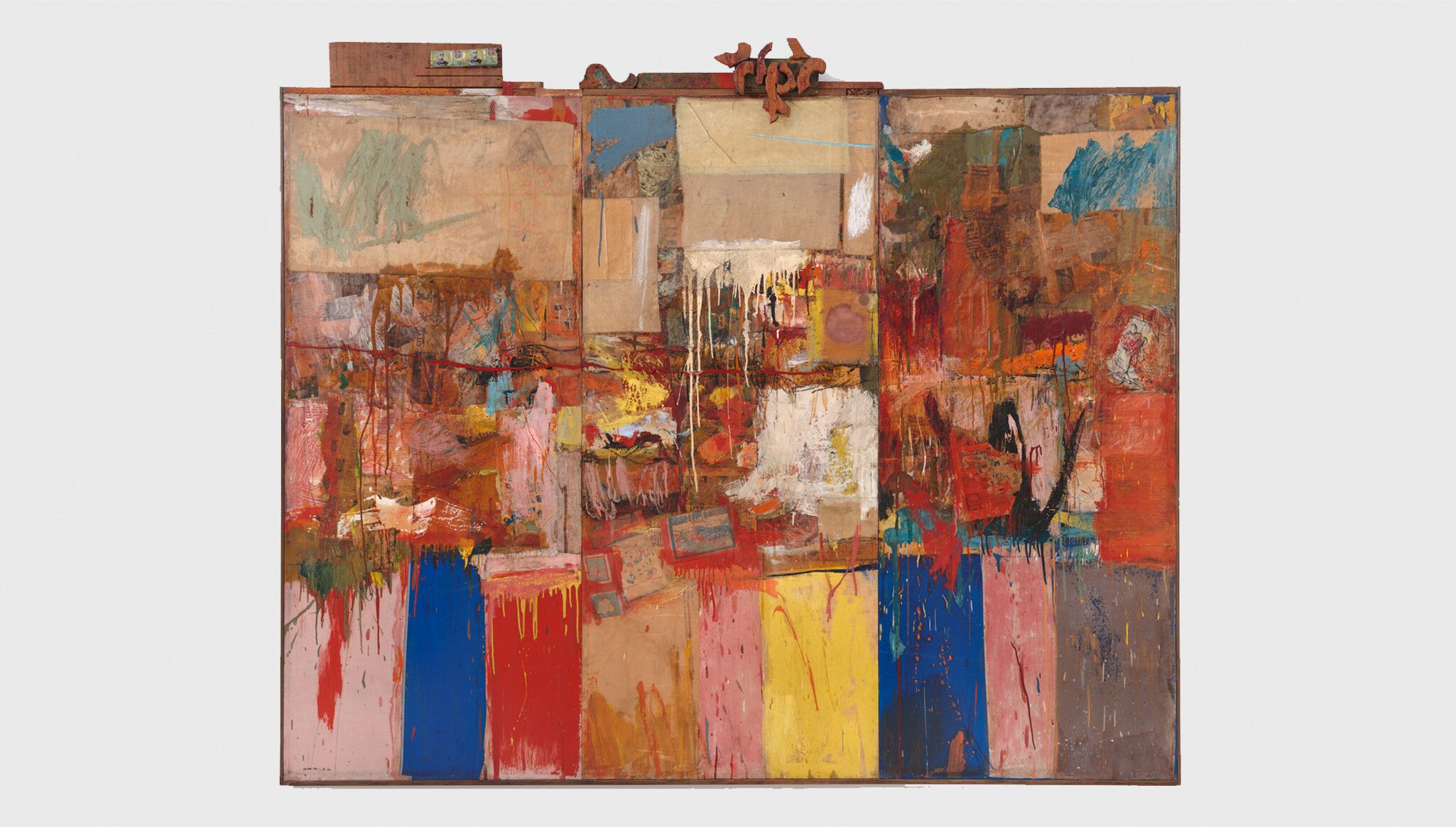 An artwork by Robert Rauschenberg, titled Collection, dated 1954/1955. Collection of the San Francisco Museum of Modern Art