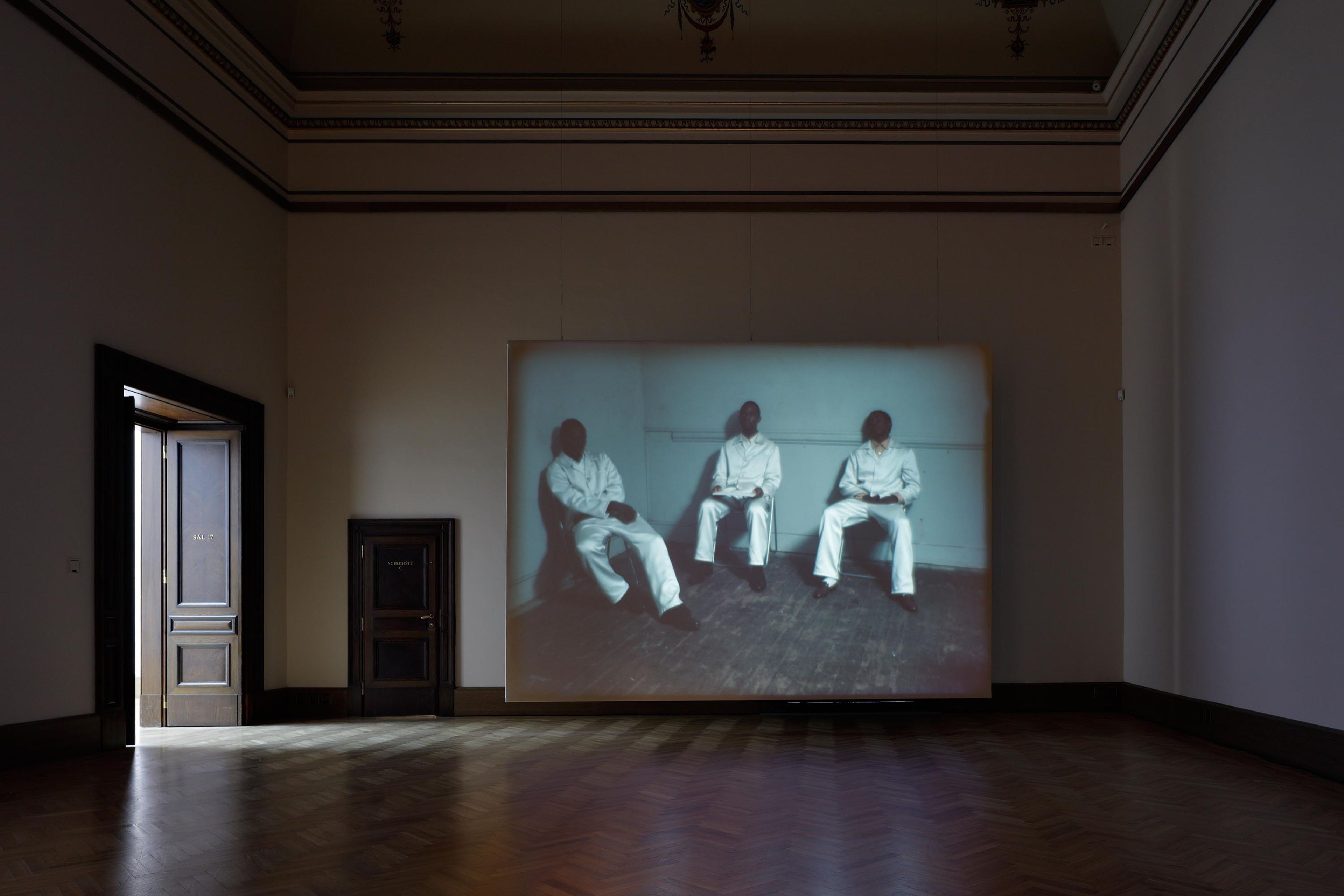 Installation view of an exhibition titled, Michaël Borremans: The Duck, at Galerie Rudolfinum in Prague, dated 2020.