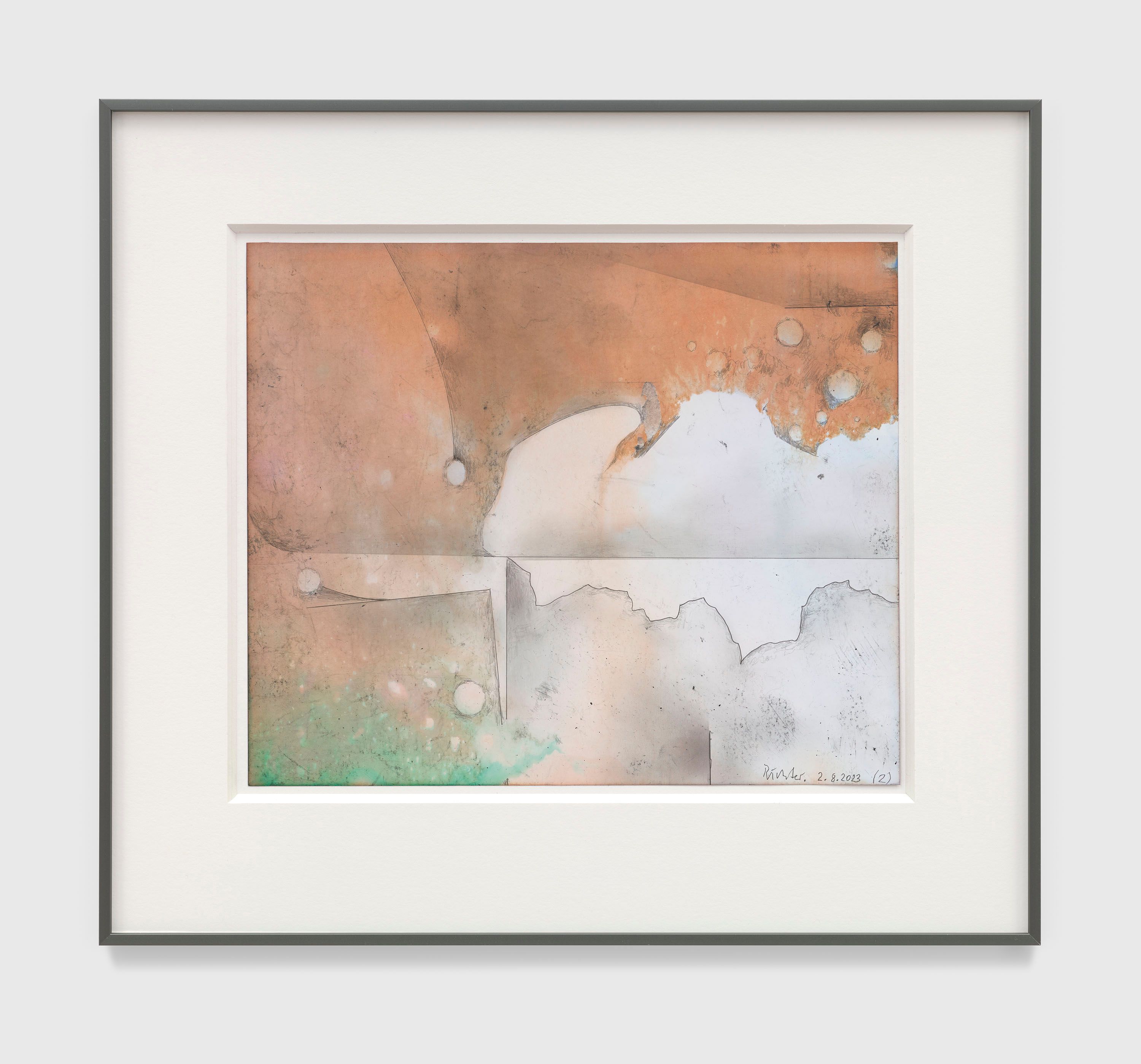 A drawing by Gerhard Richter, titled 2.8.2023 (2), dated 2023