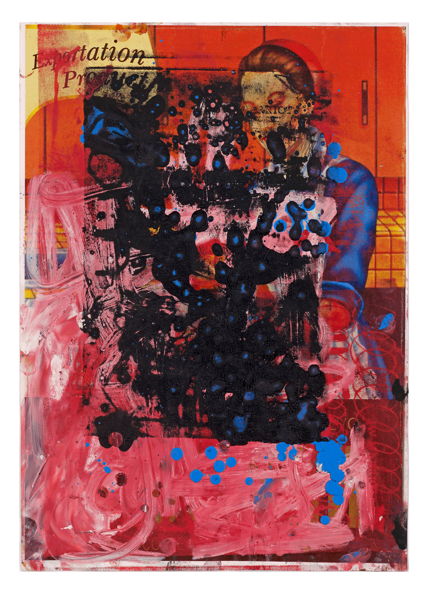A painting by Oscar Murillo, titled Untitled, dated 2015.