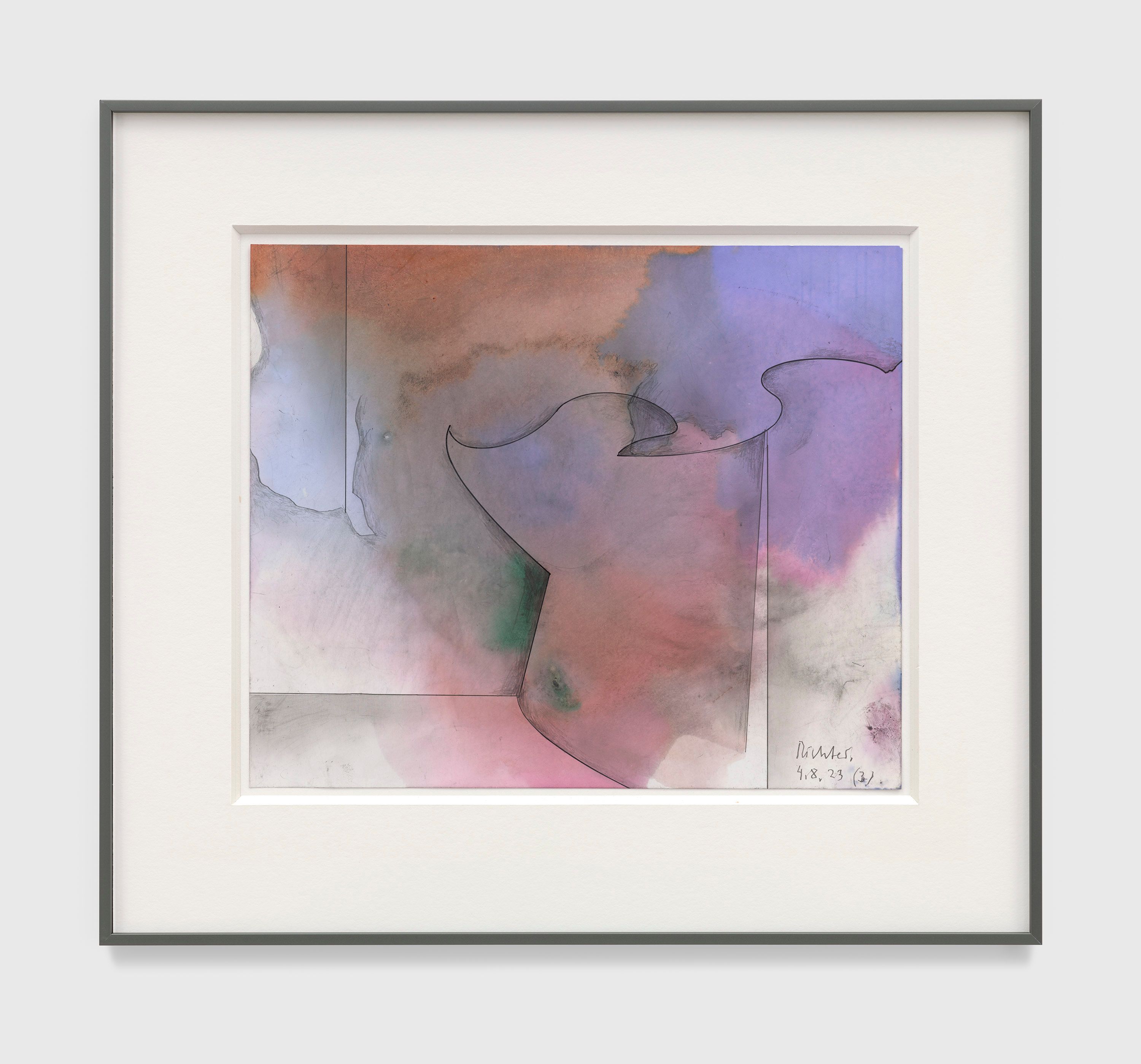 A drawing by Gerhard Richter, titled 4.8.2023 (3), dated 2023.