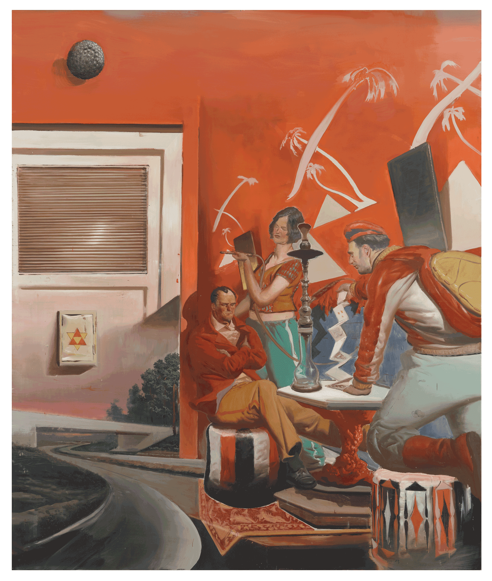 A painting by Neo Rauch, titled Leporello, dated 2005.
