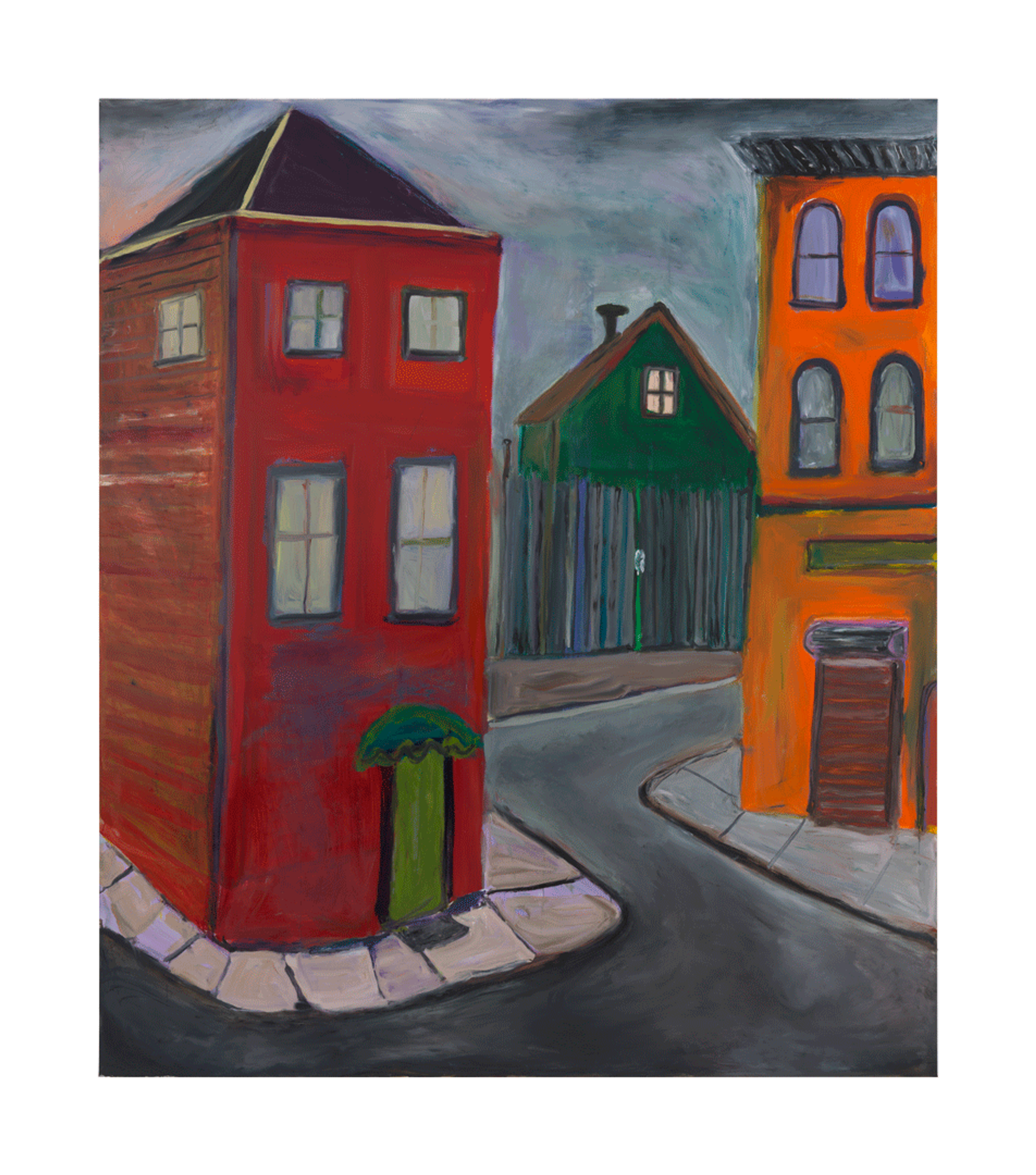 One of six untitled paintings by Josh Smith, dated 2020.