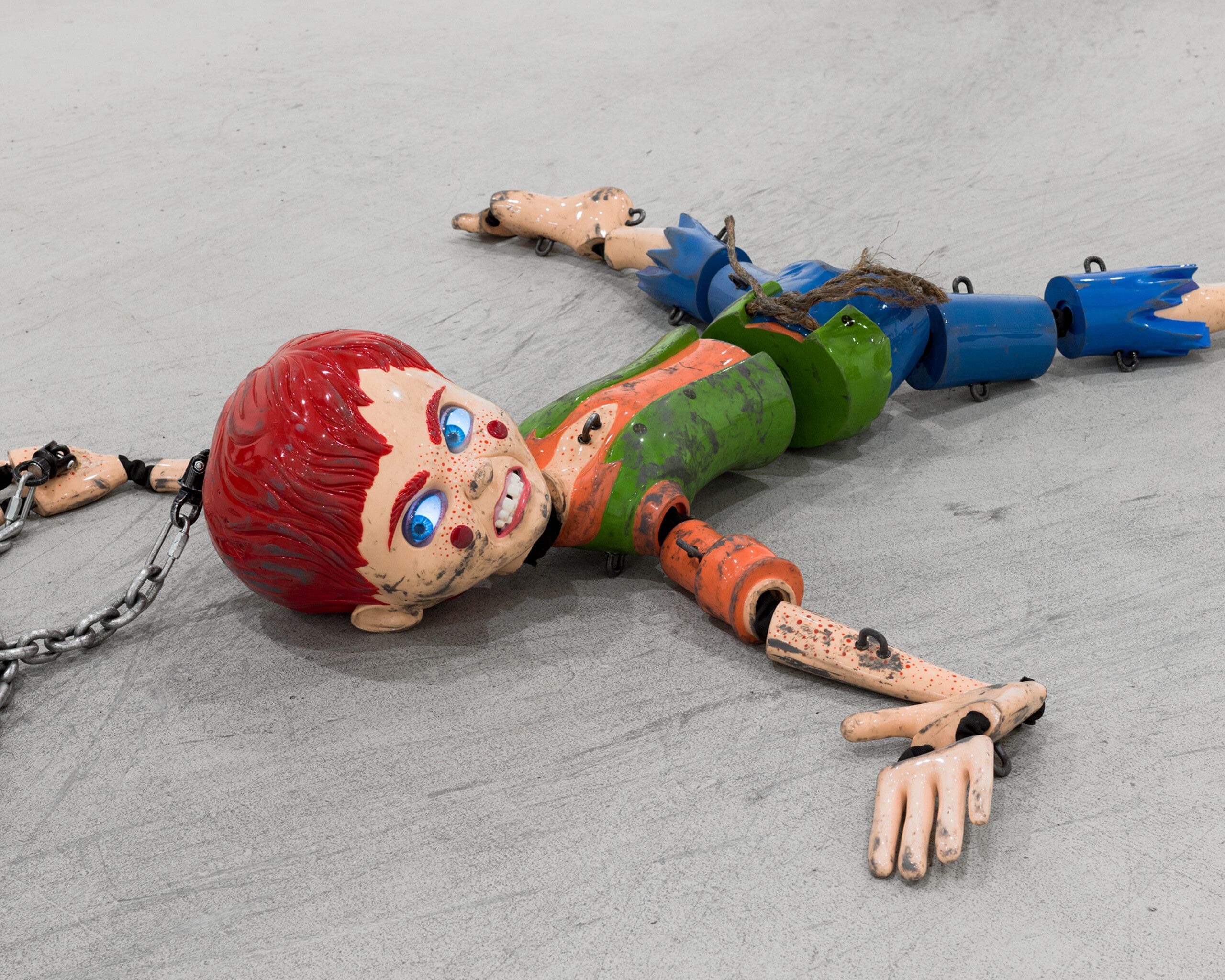 Jordan Wolfson, Colored sculpture, dated 2016.