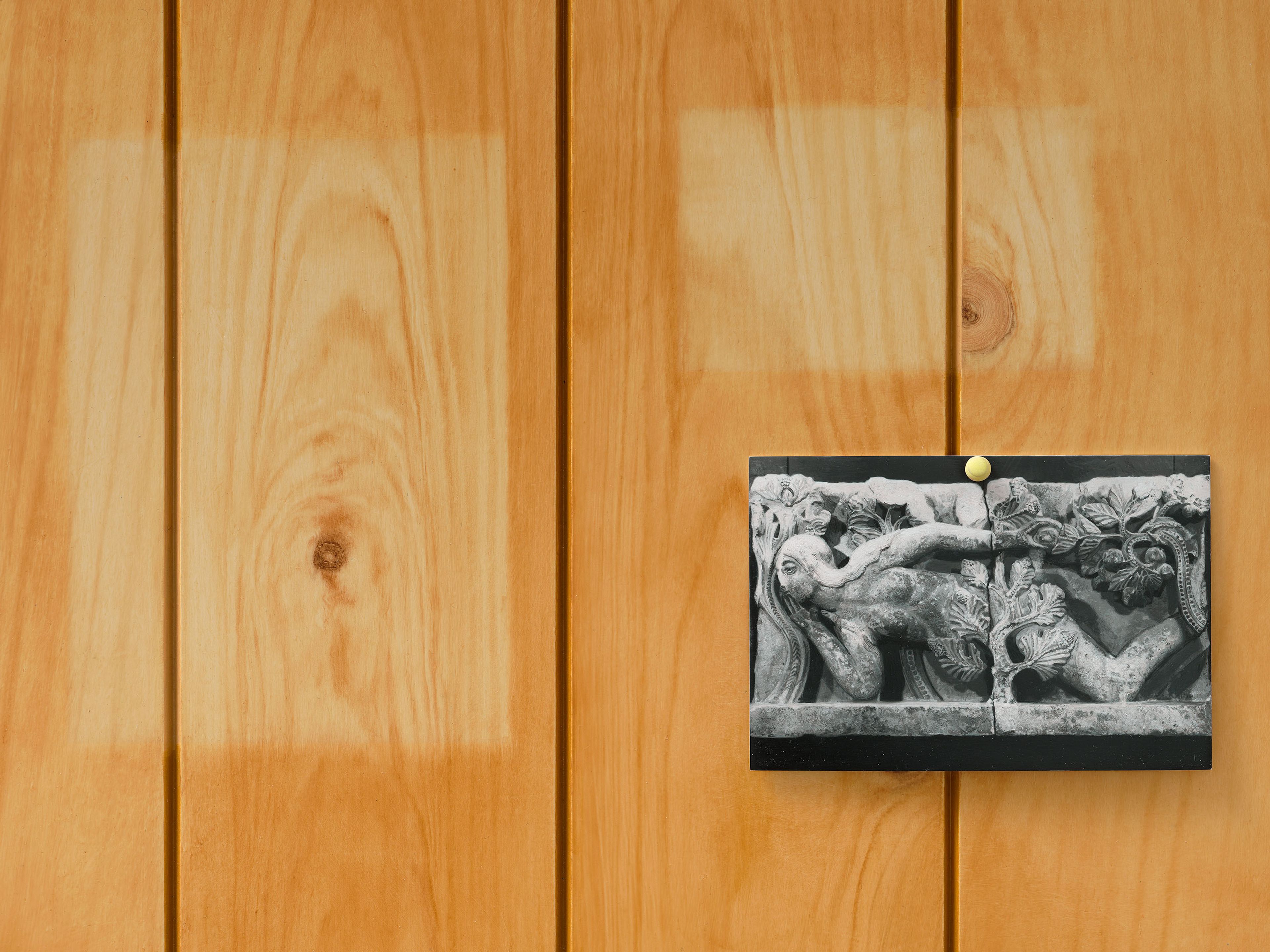 A detail from a mixed media work by Elisheva Biernoff, titled Fragment, dated 2024.