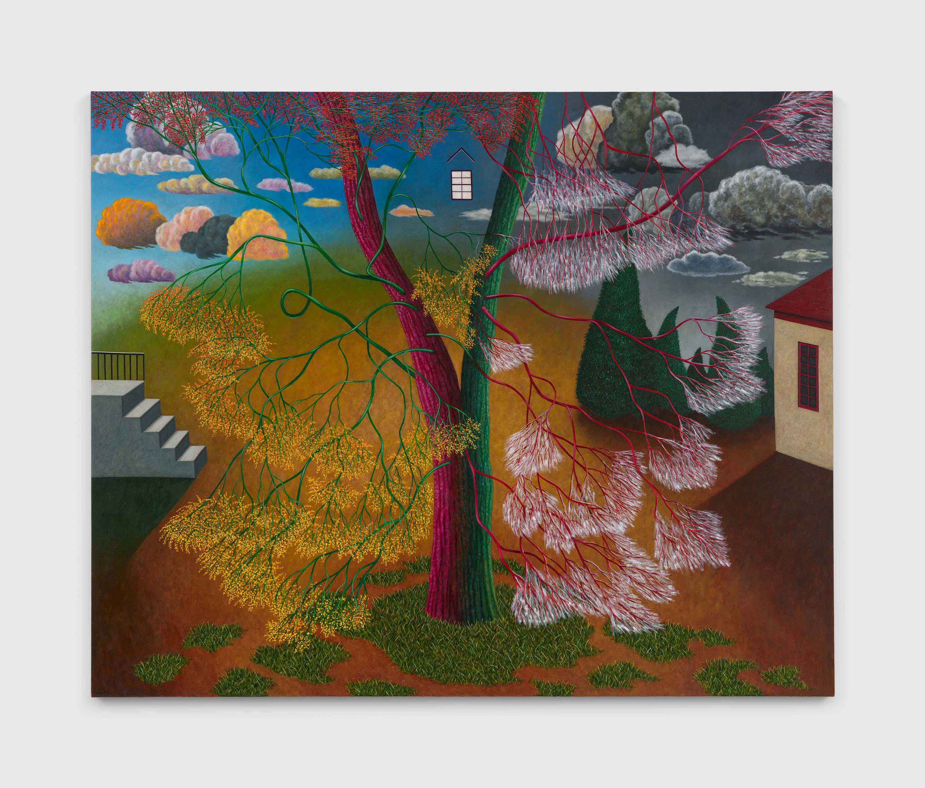 A painting by Scott Kahn, titled Fall into Winter, dated 2024.