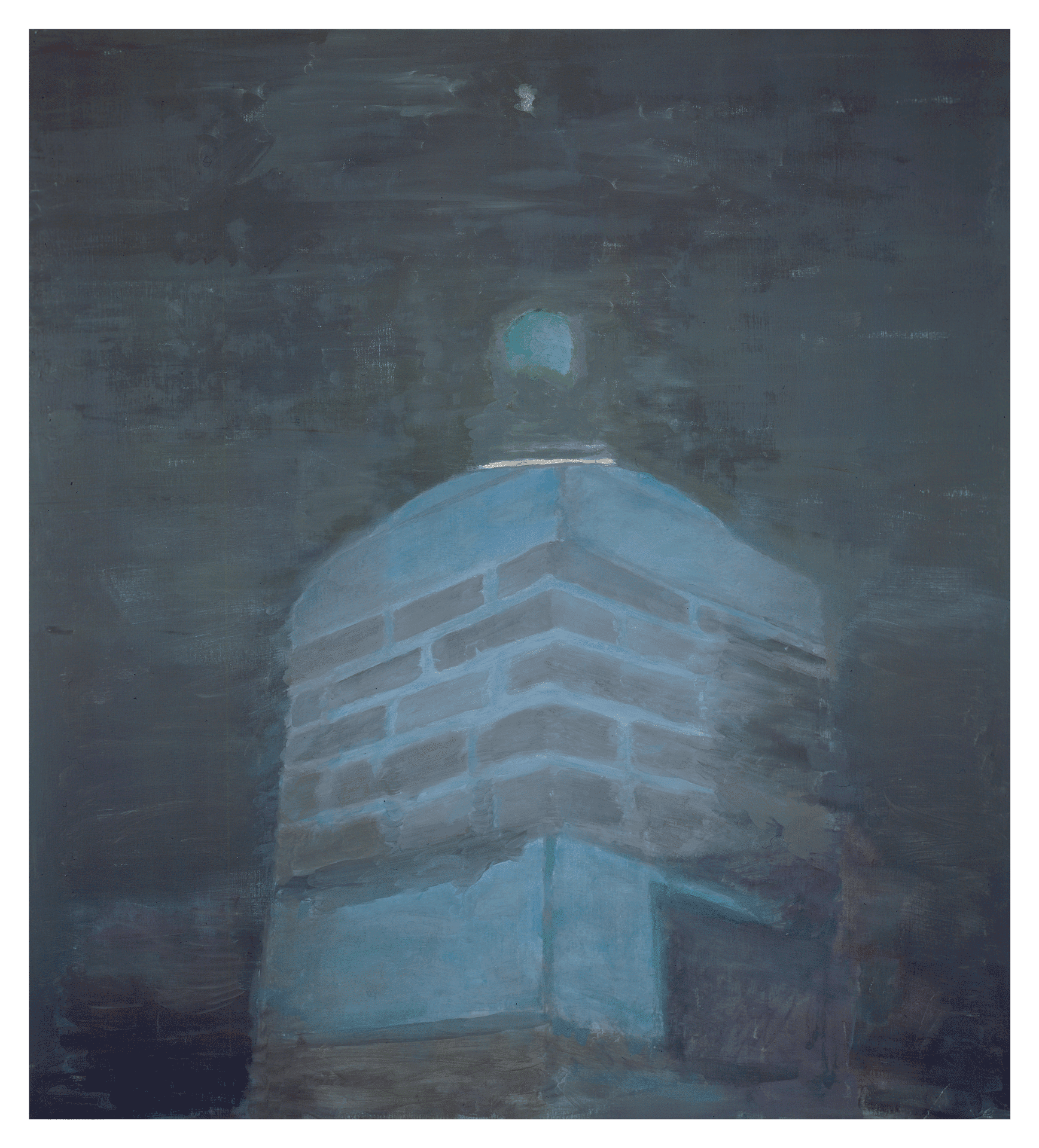 A painting by Luc Tuymans, titled Tropical Institute, dated 2003.
