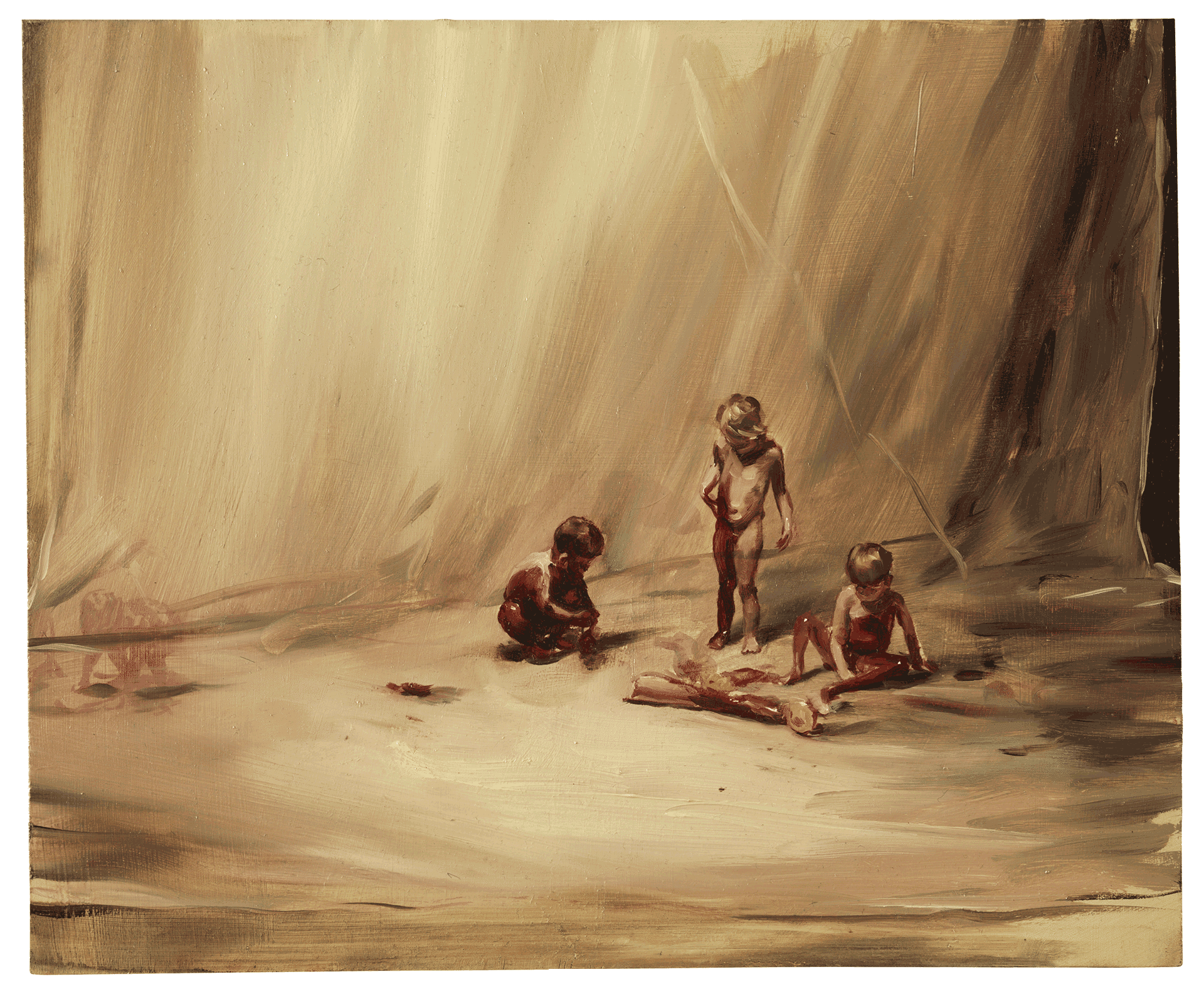 A painting by Michaël Borremans, titled Fire From the Sun, dated 2017.