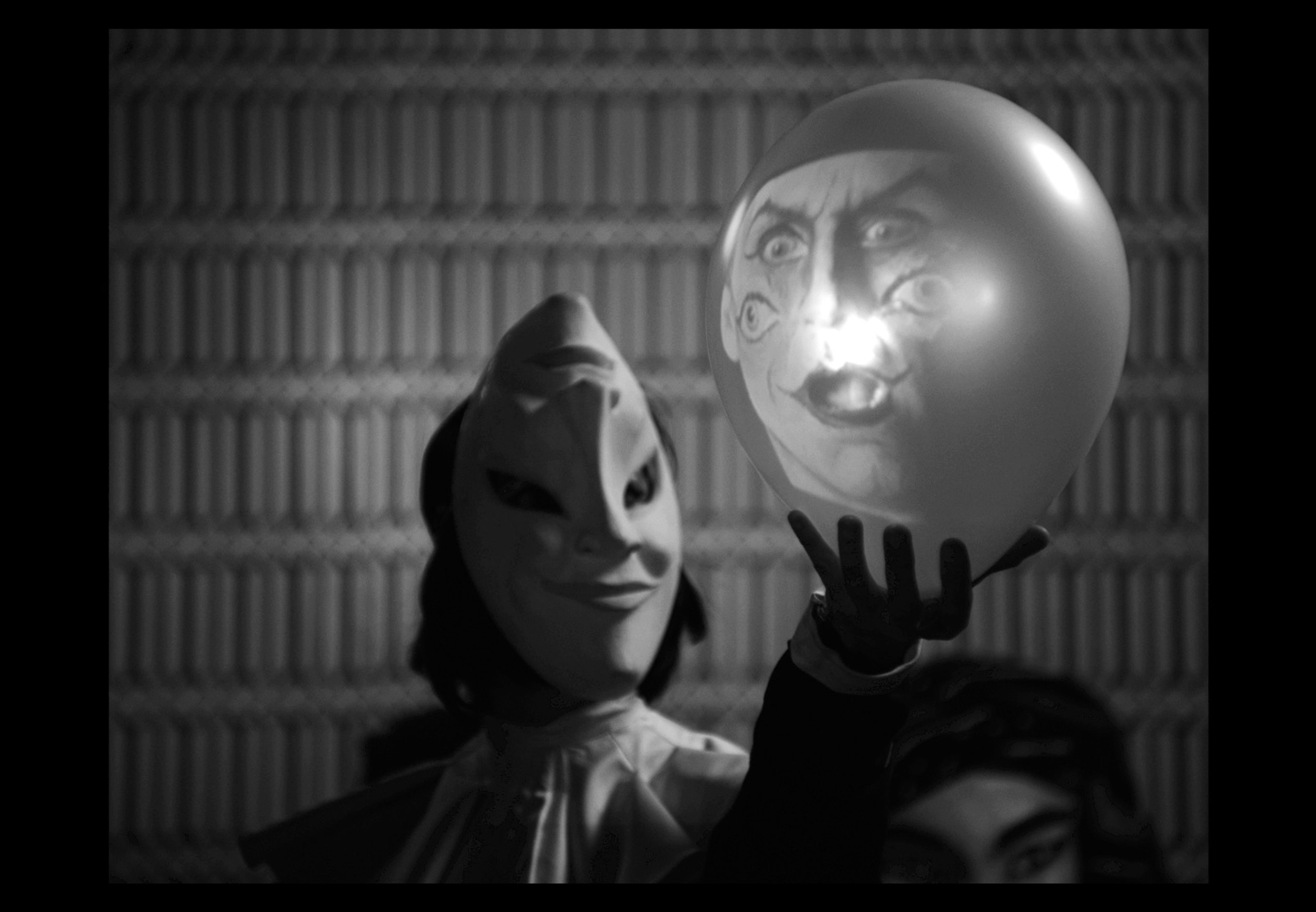 A still from a video by Marcel Dzama titled Une danse des bouffons (or A jester's dance), dated 2013.