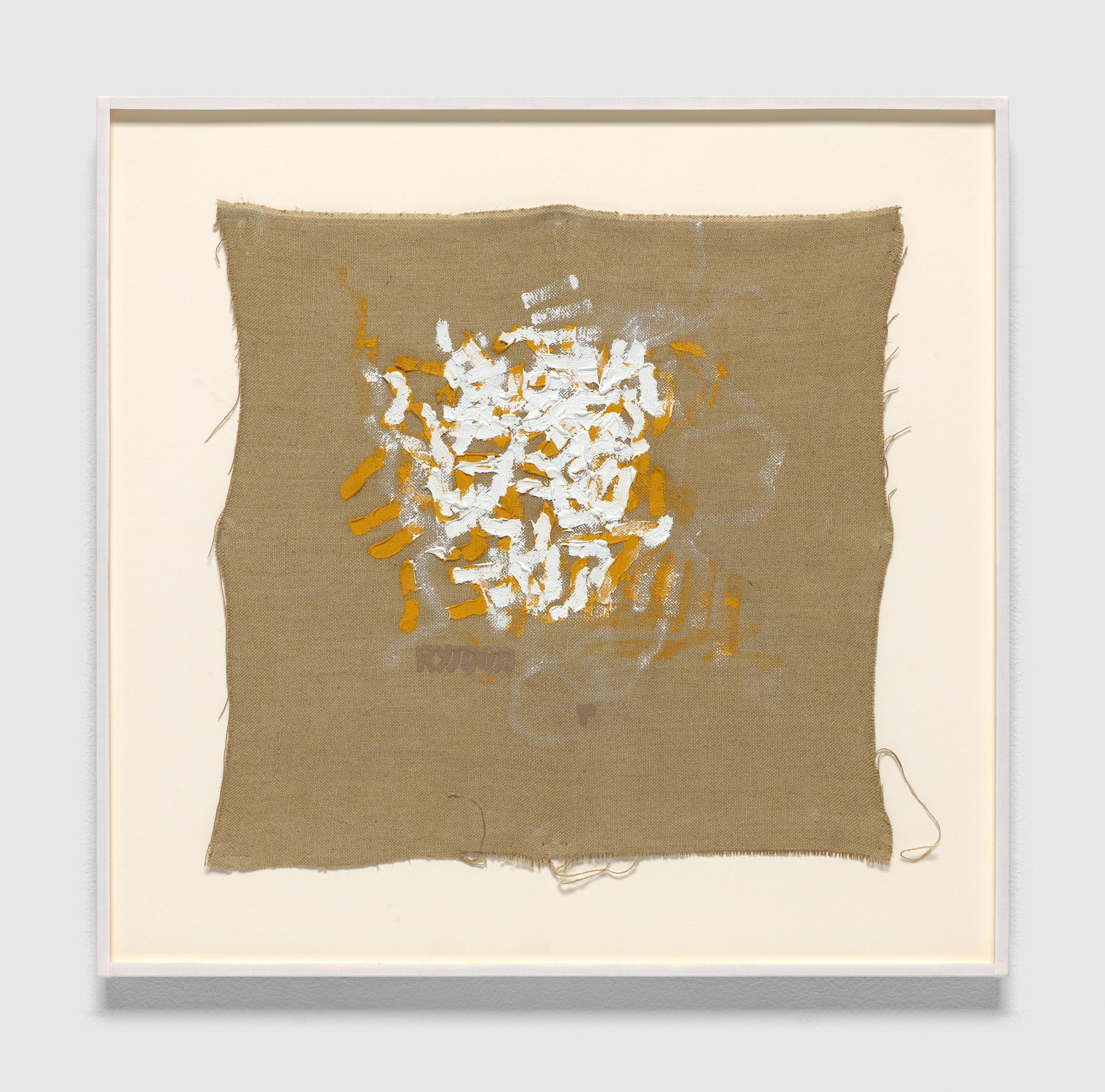 A painting by Robert Ryman, called Untitled #34, dated 1963.