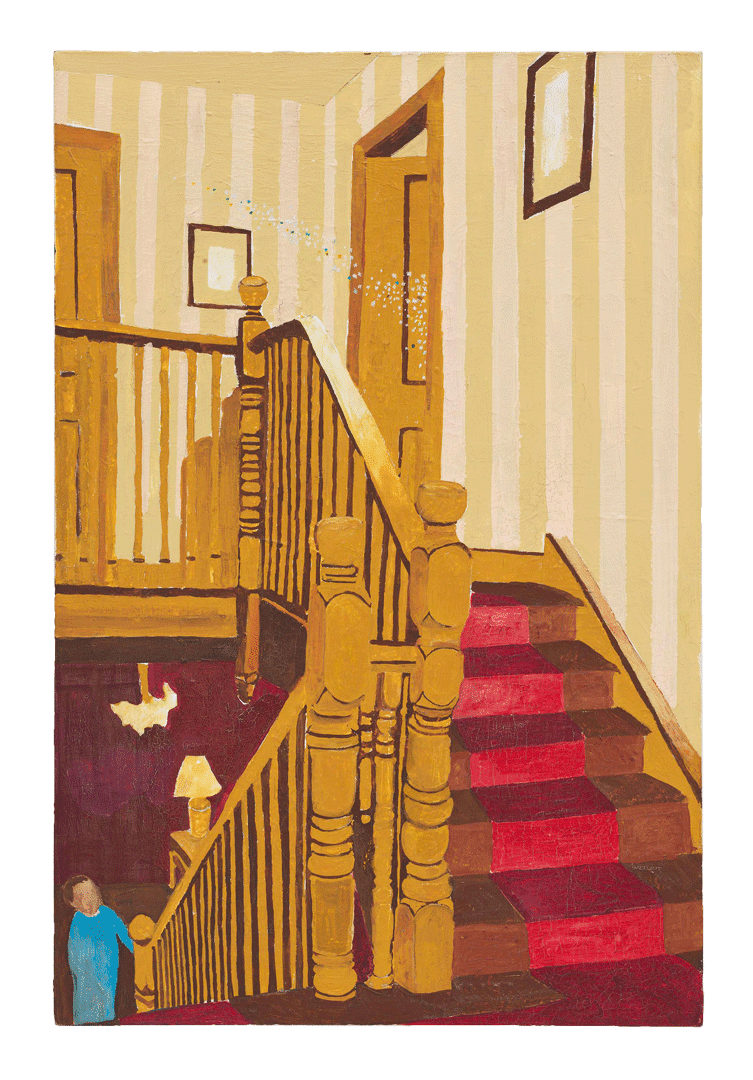 A painting by Noah Davis, titled Delusions of Grandeur, dated 2007.