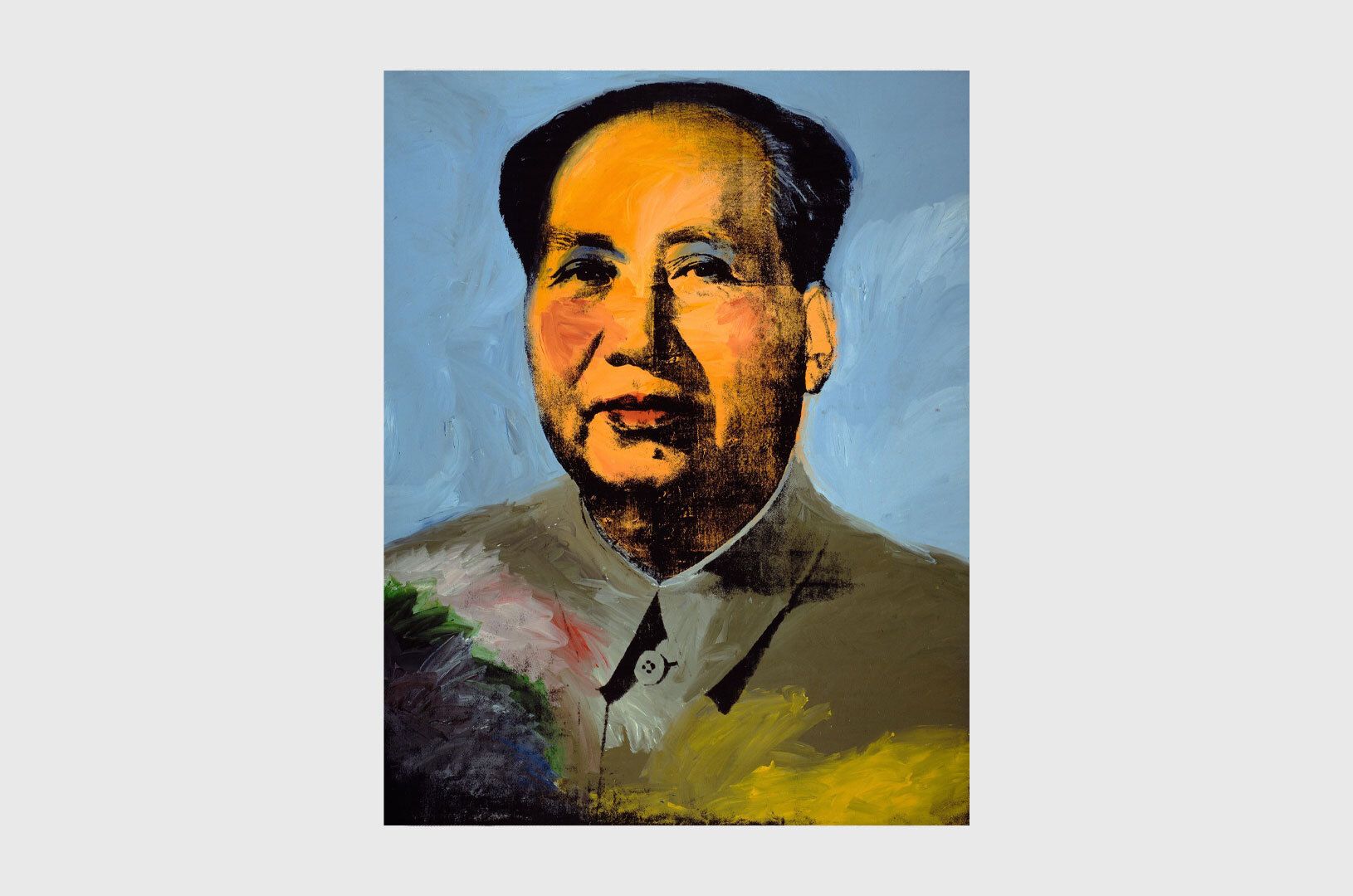 A painting by Andy Warhol, titled Mao, dated 1972.
