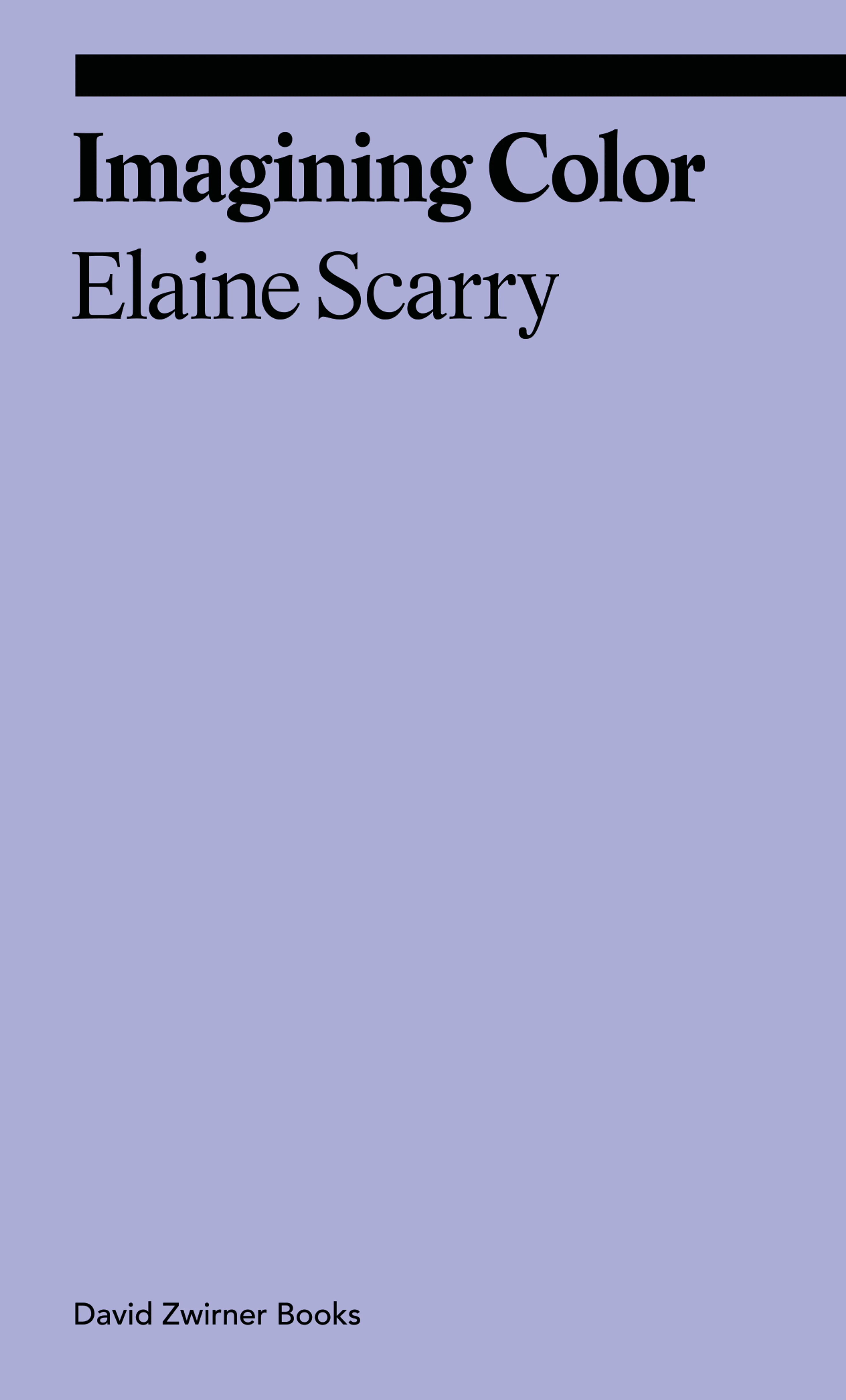 Imagining Color: Elaine Scarry, front cover